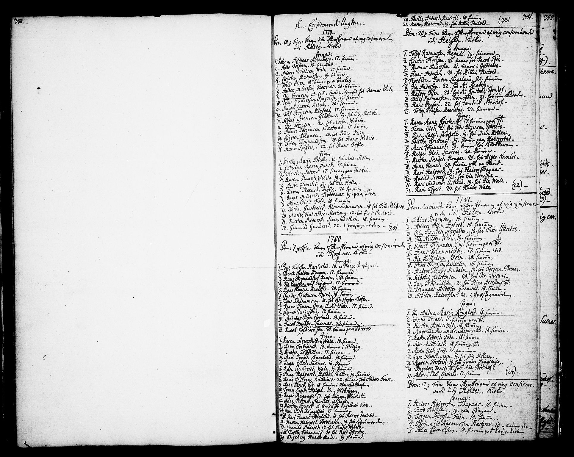 Holla kirkebøker, AV/SAKO-A-272/F/Fa/L0002: Parish register (official) no. 2, 1779-1814, p. 350-351