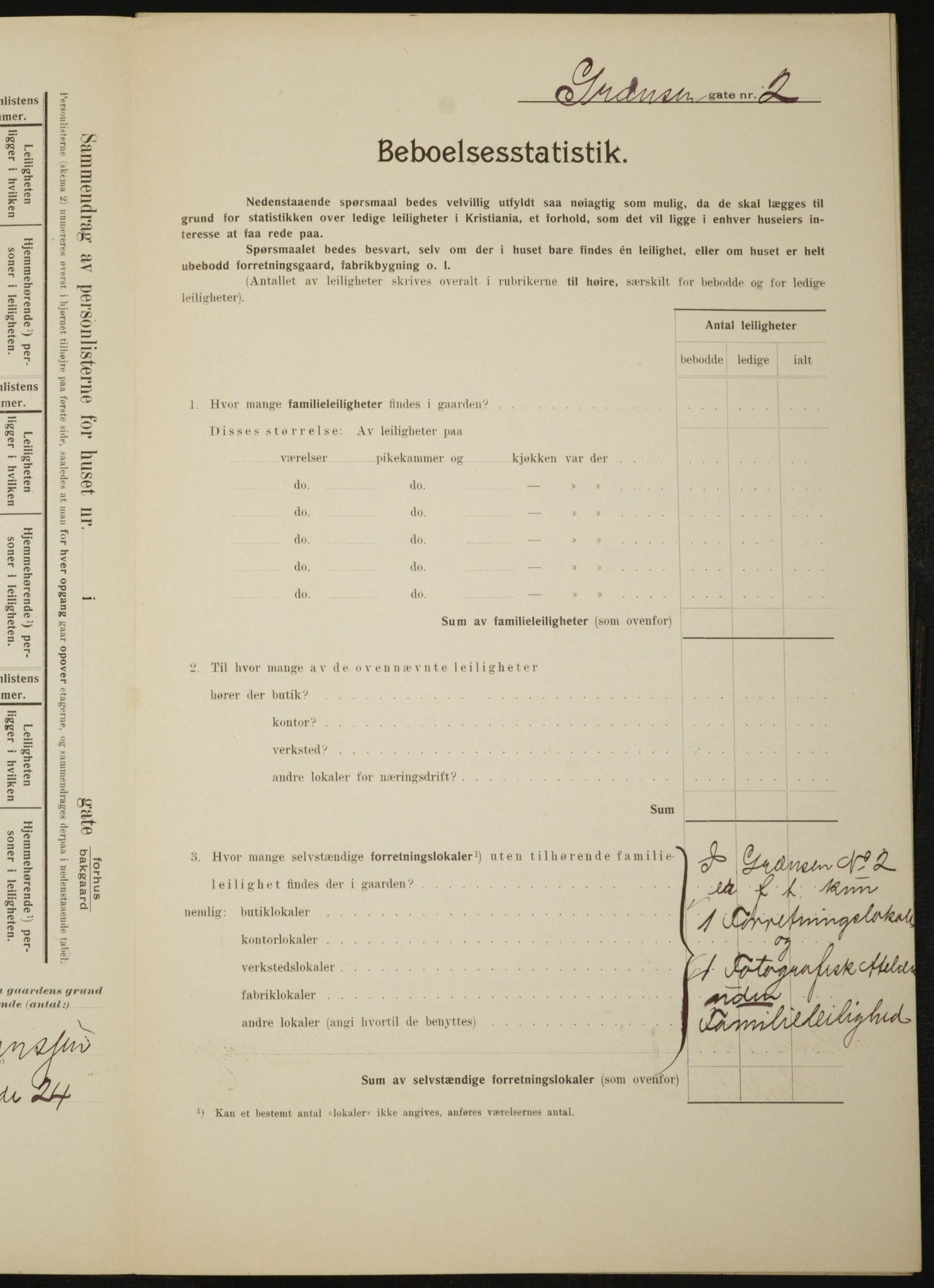 OBA, Municipal Census 1910 for Kristiania, 1910, p. 28234