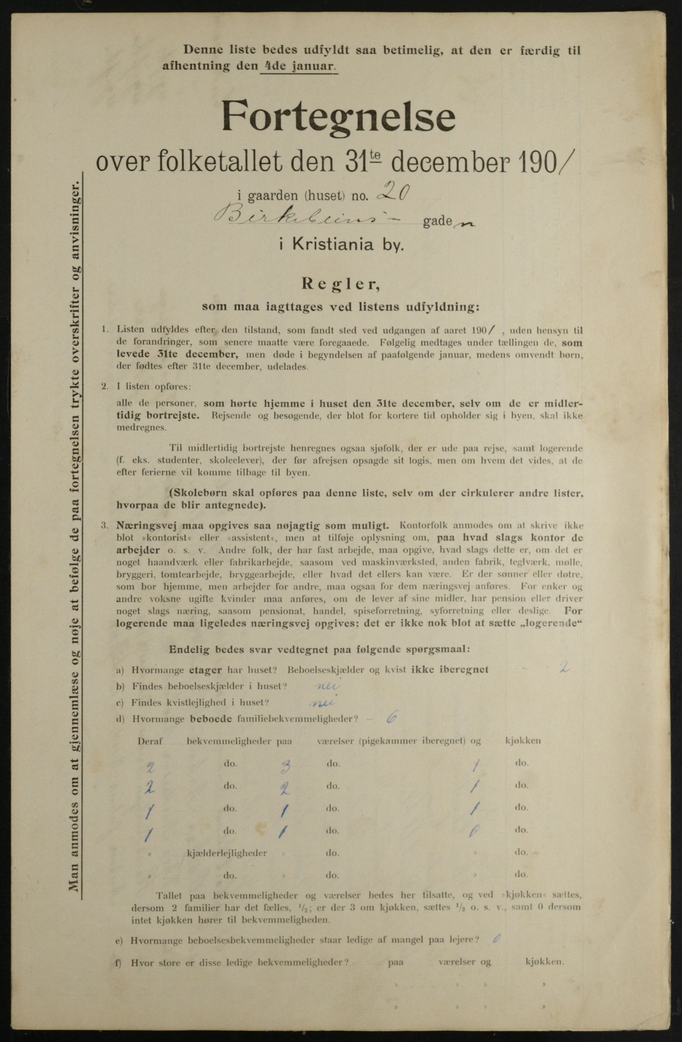 OBA, Municipal Census 1901 for Kristiania, 1901, p. 851