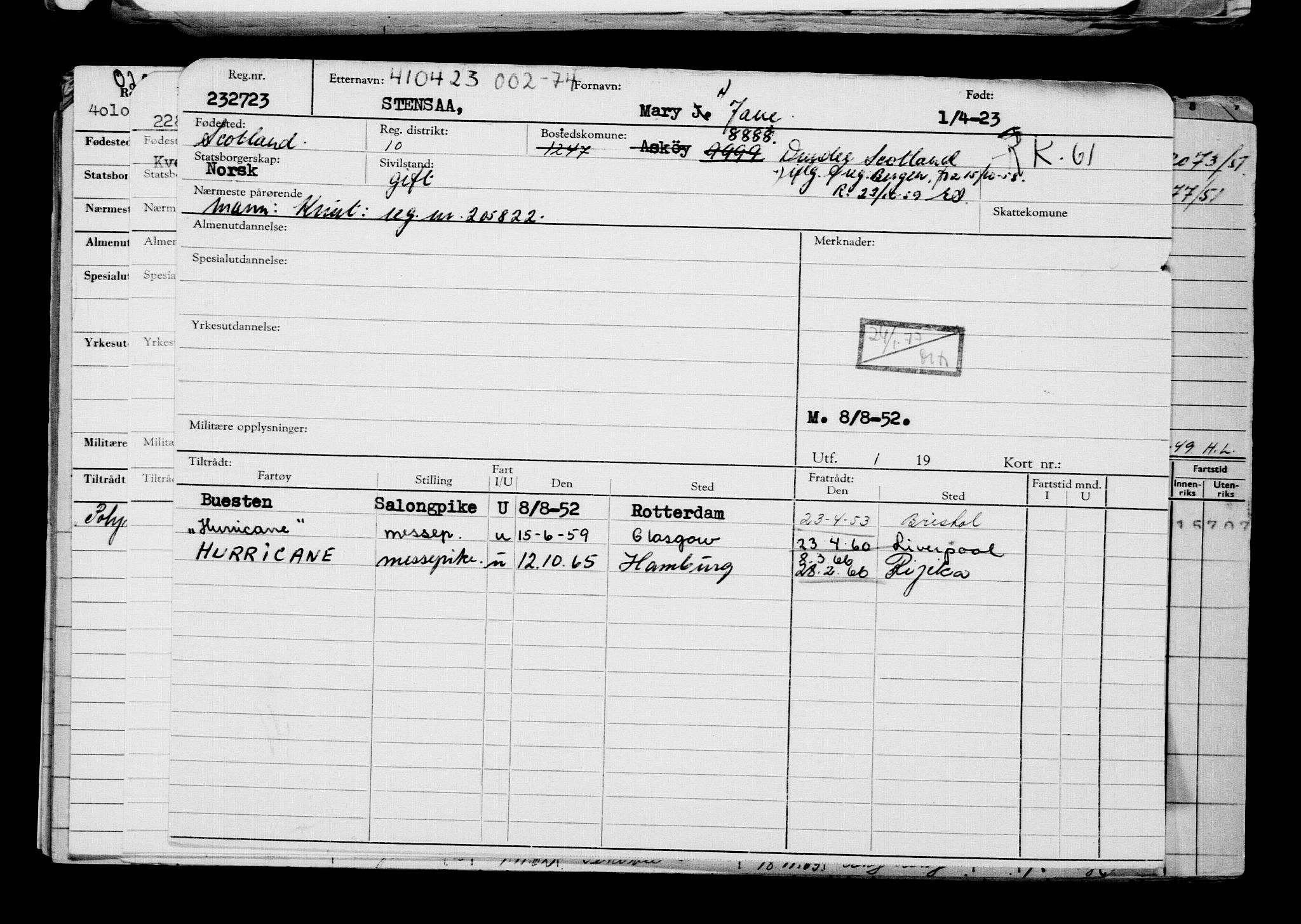 Direktoratet for sjømenn, AV/RA-S-3545/G/Gb/L0217: Hovedkort, 1923, p. 385