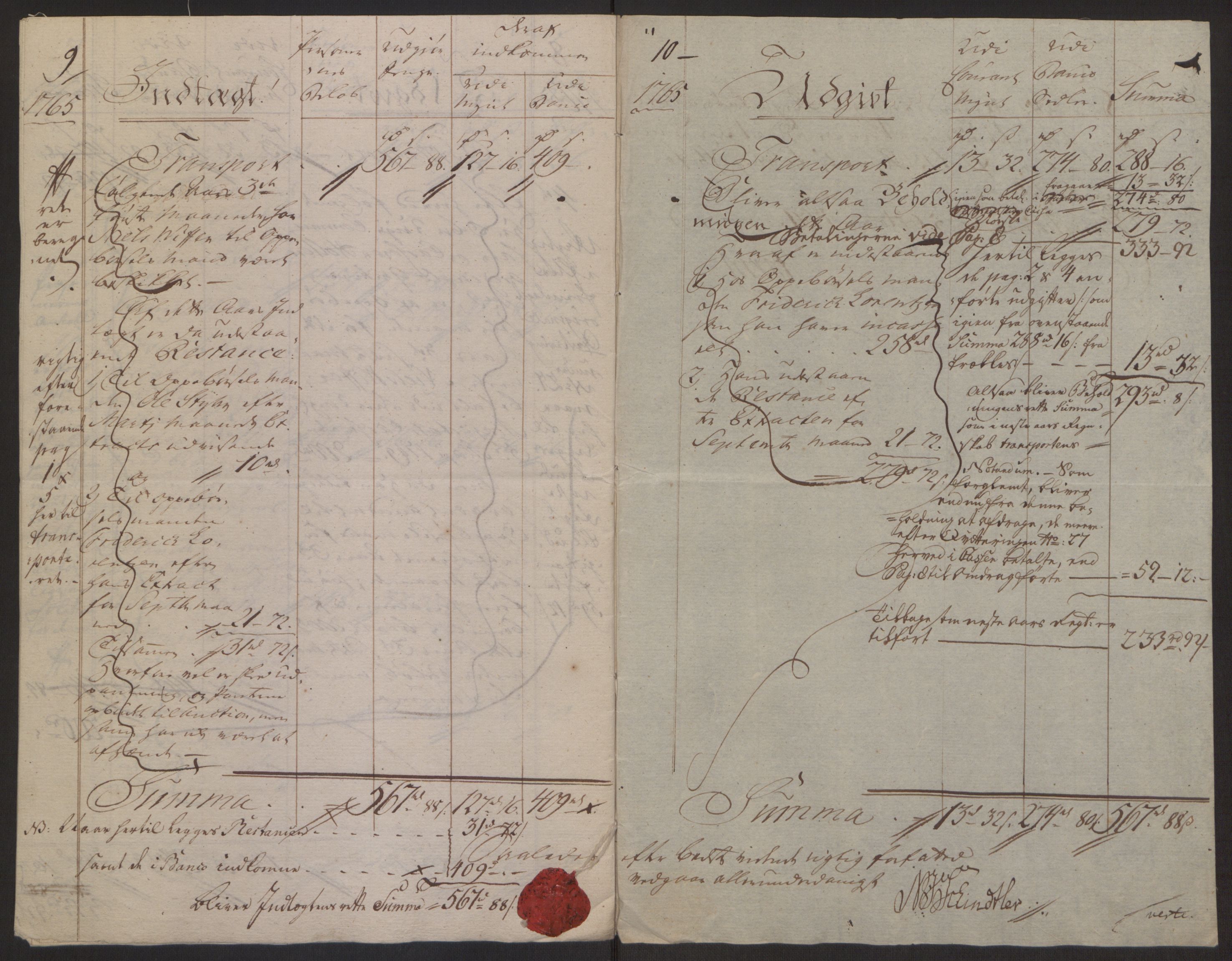 Rentekammeret inntil 1814, Reviderte regnskaper, Byregnskaper, AV/RA-EA-4066/R/Rh/L0163/0001: [H4] Kontribusjonsregnskap / Ekstraskatt, Holmestrand, 1762-1772, p. 186