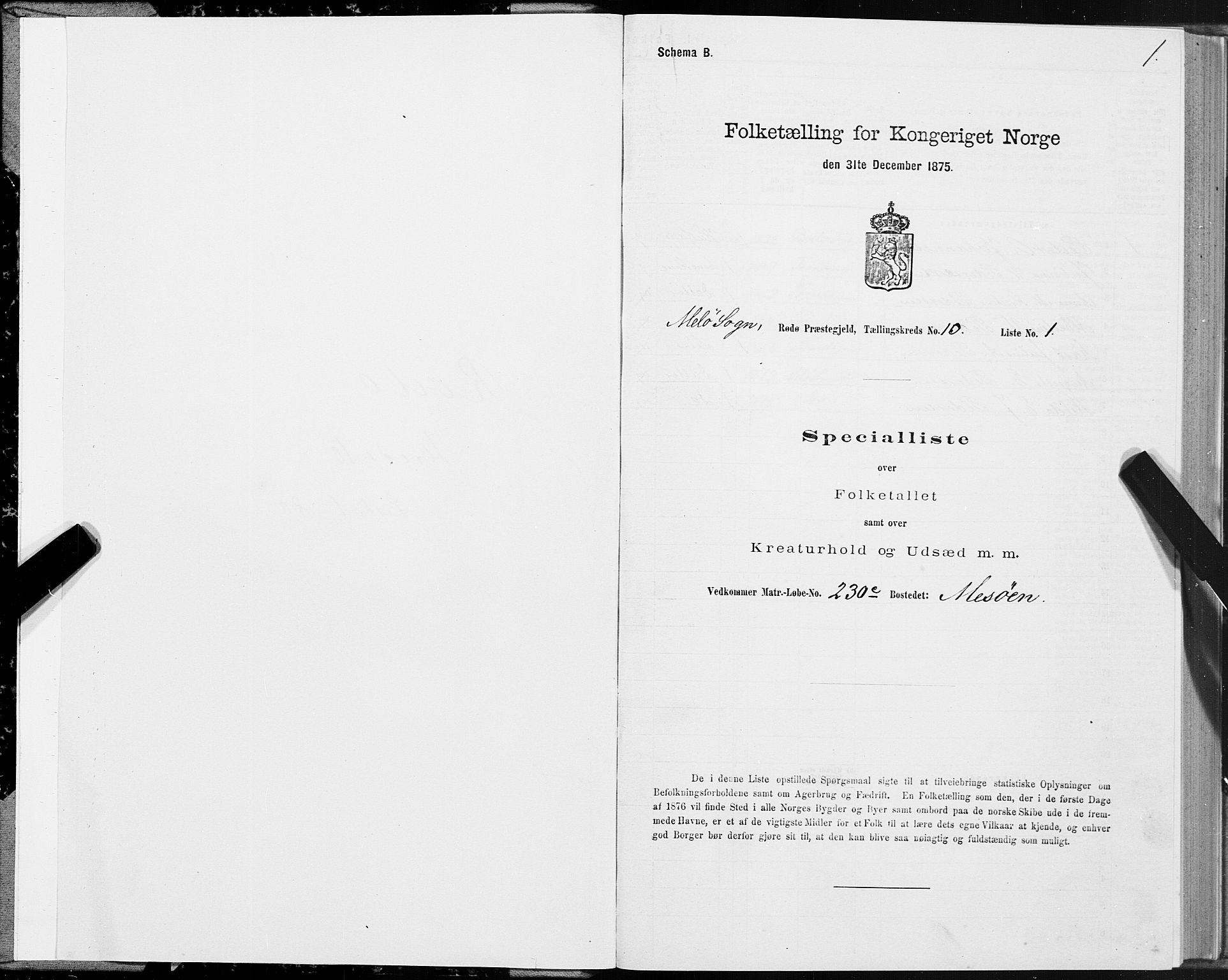 SAT, 1875 census for 1836P Rødøy, 1875, p. 5001