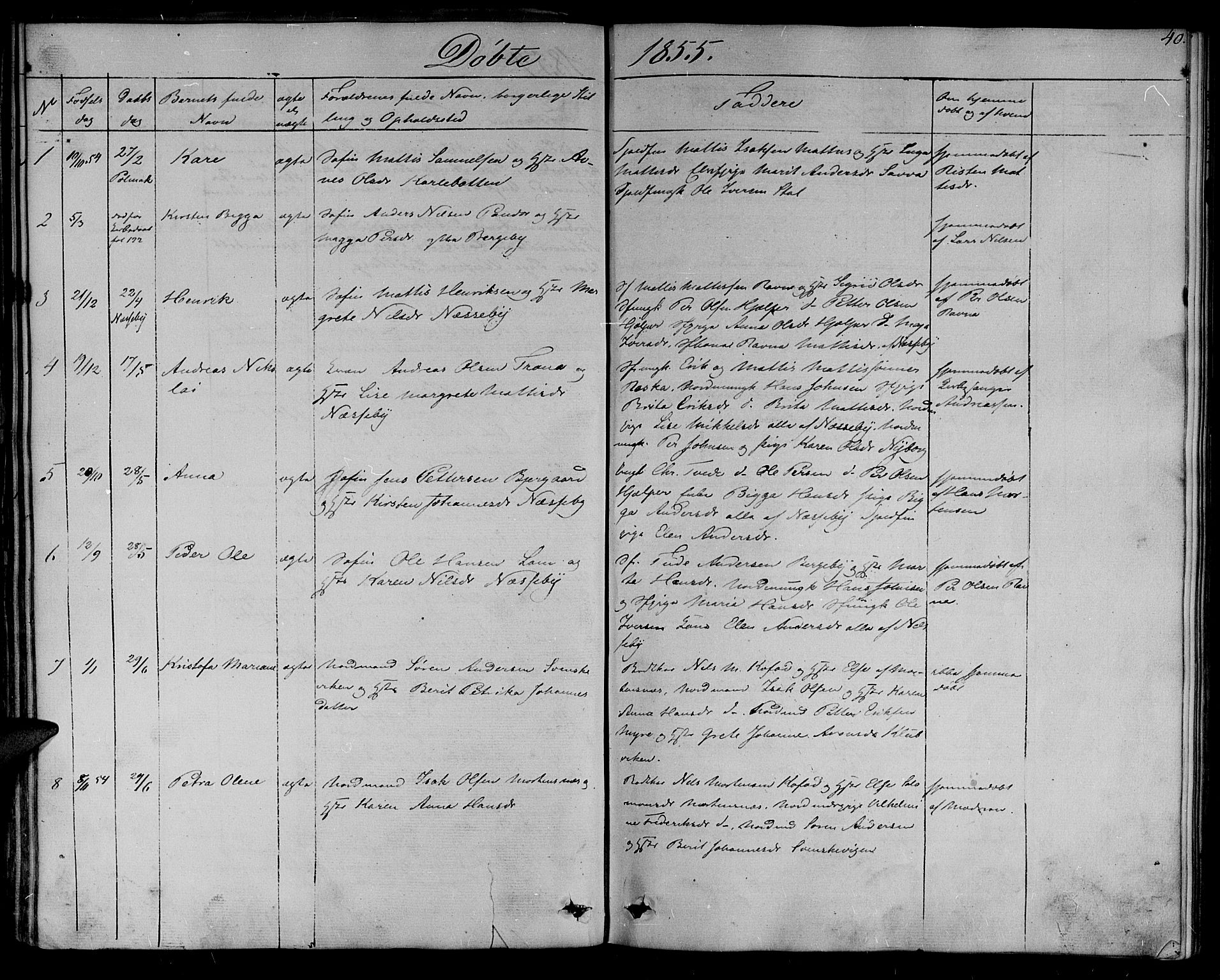 Nesseby sokneprestkontor, SATØ/S-1330/H/Ha/L0001kirke: Parish register (official) no. 1, 1838-1855, p. 40