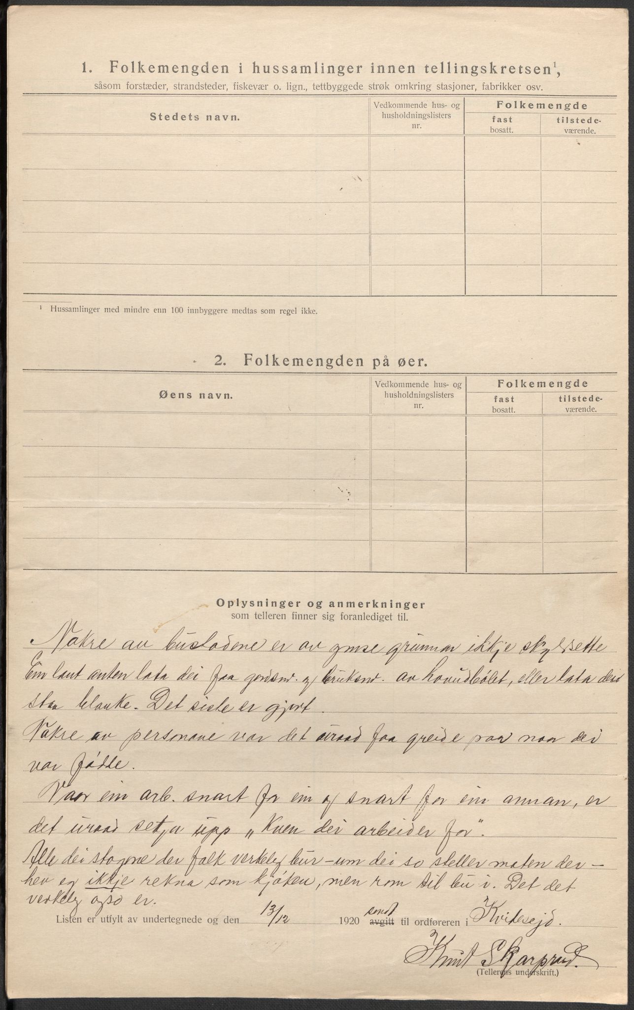 SAKO, 1920 census for Kviteseid, 1920, p. 30