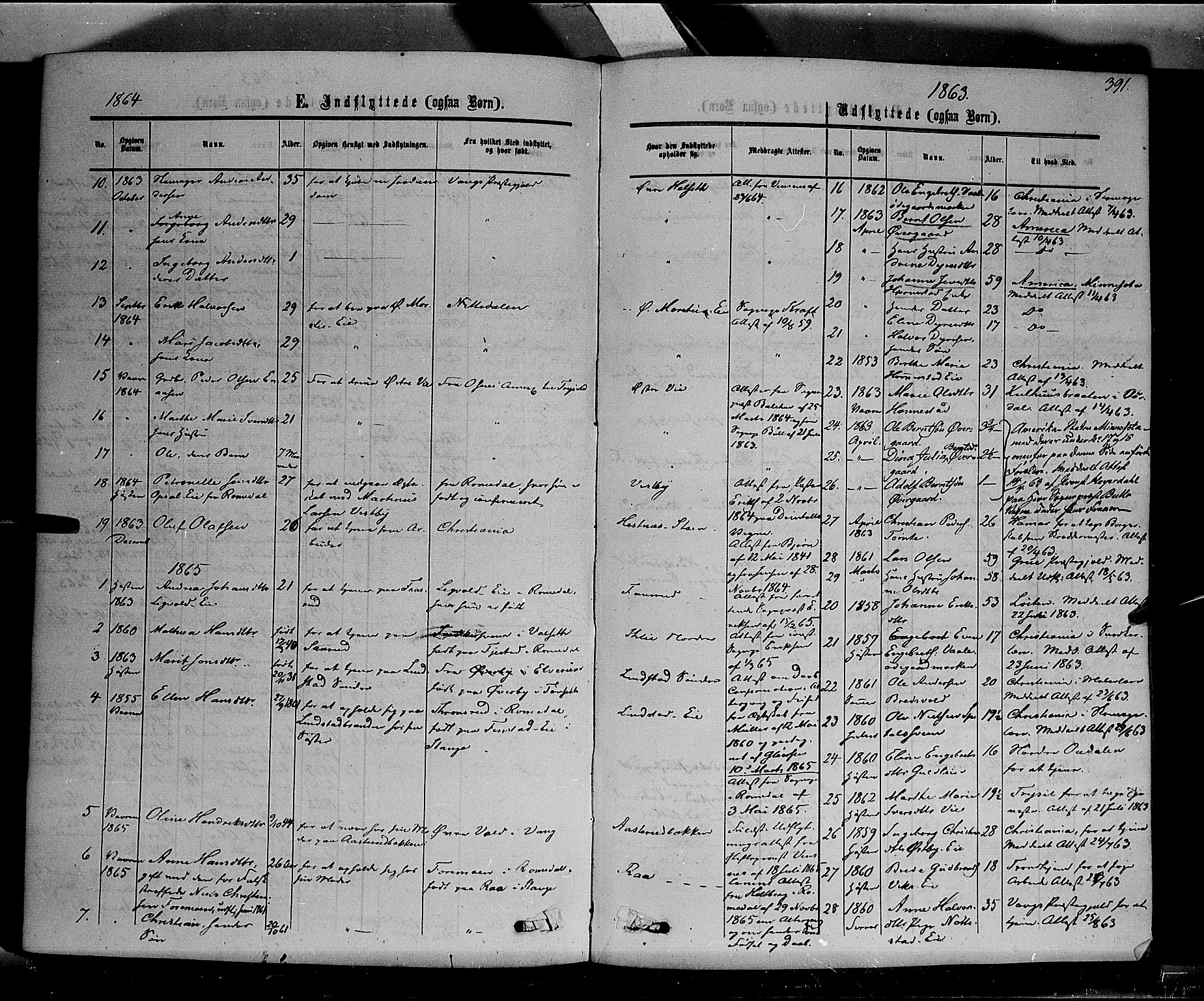 Stange prestekontor, SAH/PREST-002/K/L0013: Parish register (official) no. 13, 1862-1879, p. 391