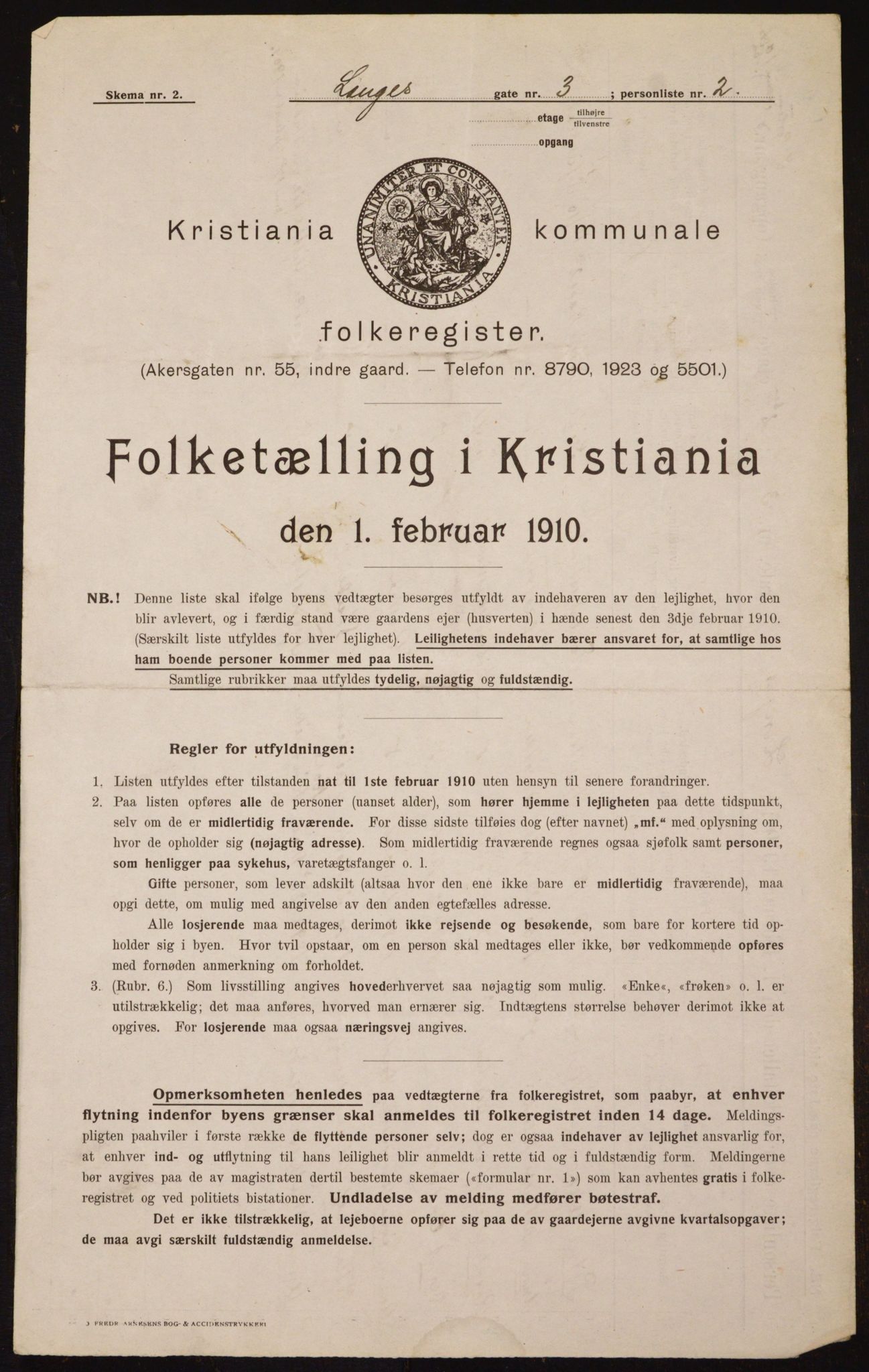 OBA, Municipal Census 1910 for Kristiania, 1910, p. 54350