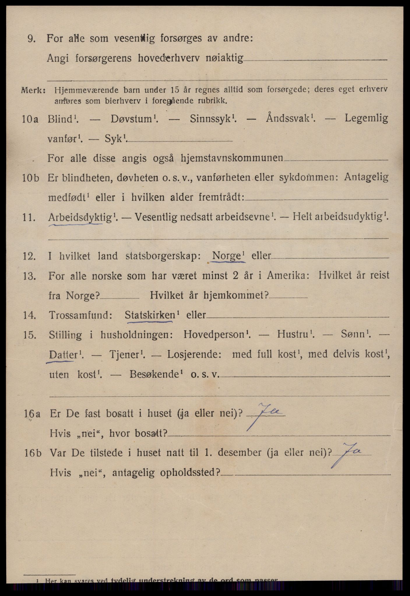 SAT, 1920 census for Bremsnes, 1920, p. 6020