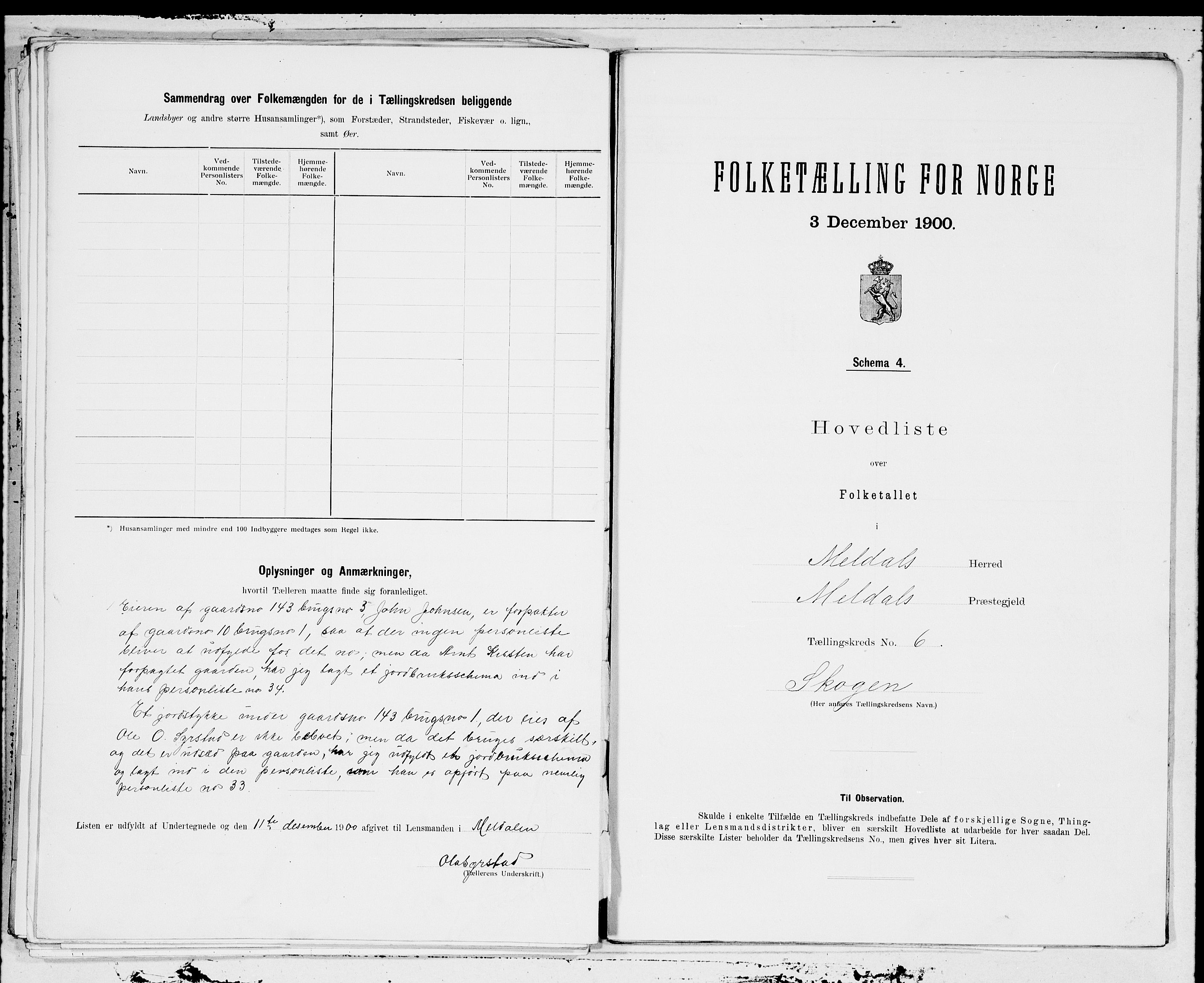 SAT, 1900 census for Meldal, 1900, p. 12