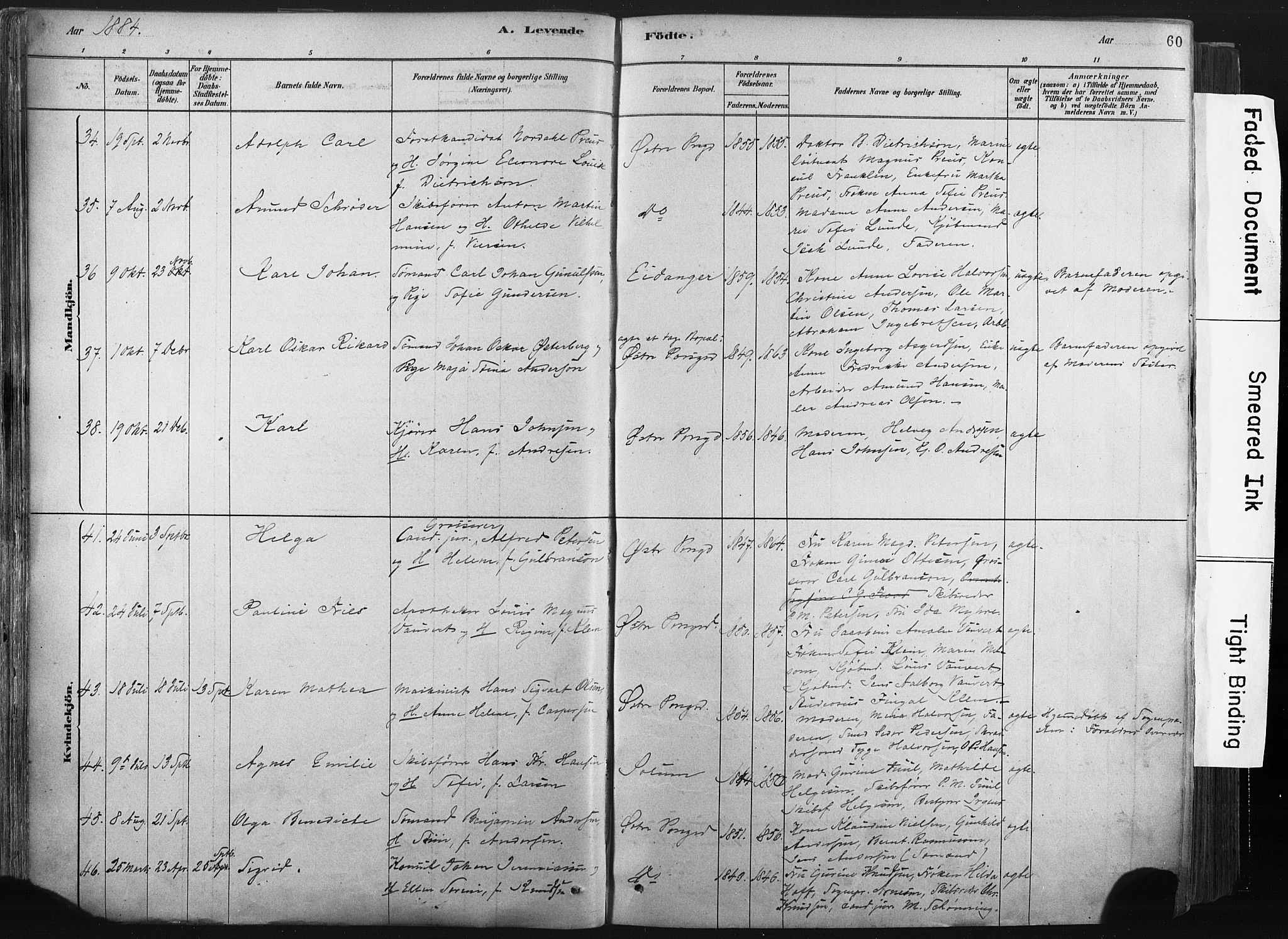 Porsgrunn kirkebøker , SAKO/A-104/F/Fa/L0008: Parish register (official) no. 8, 1878-1895, p. 60