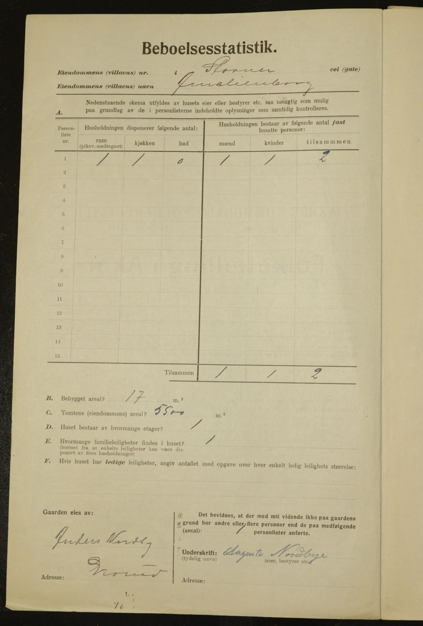 , Municipal Census 1923 for Aker, 1923, p. 31333