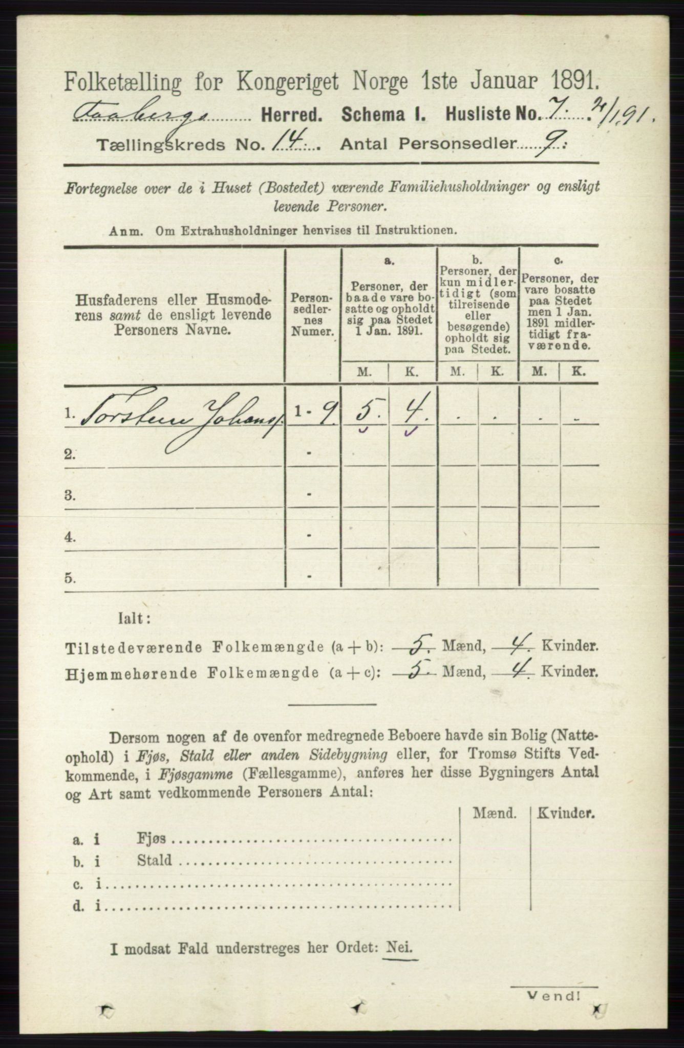 RA, 1891 census for 0524 Fåberg, 1891, p. 5629