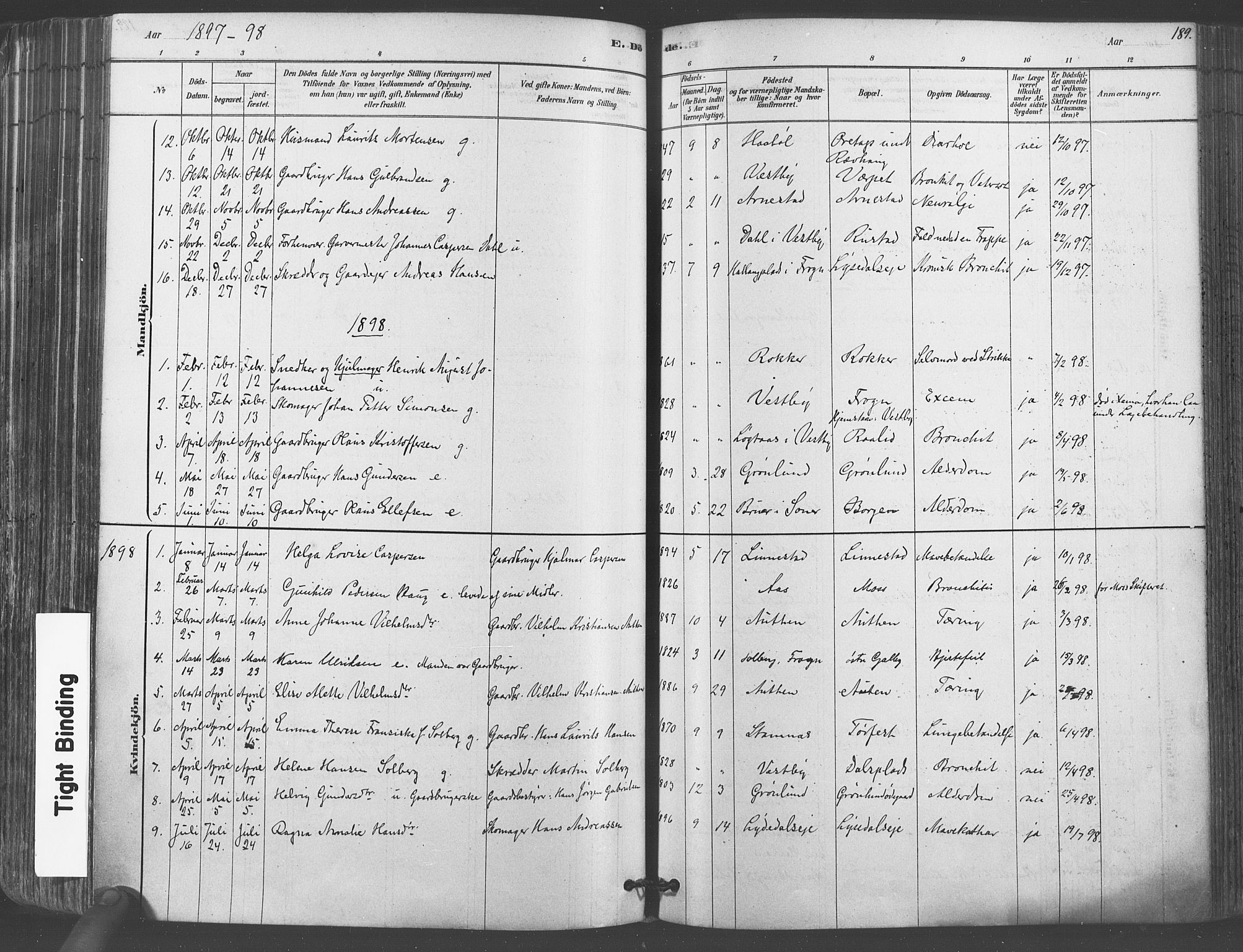 Vestby prestekontor Kirkebøker, AV/SAO-A-10893/F/Fa/L0009: Parish register (official) no. I 9, 1878-1900, p. 189