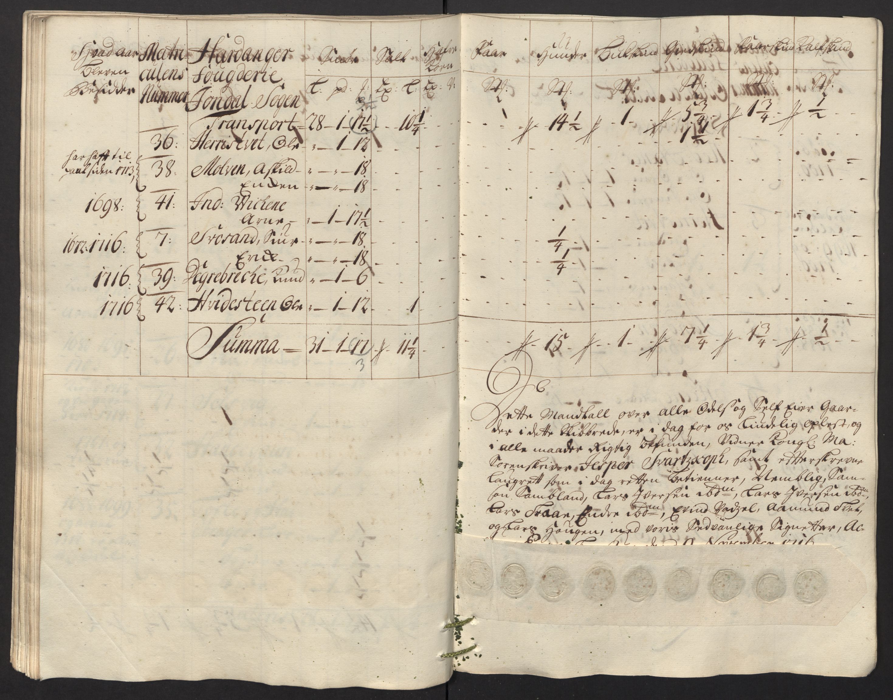 Rentekammeret inntil 1814, Reviderte regnskaper, Fogderegnskap, AV/RA-EA-4092/R48/L2992: Fogderegnskap Sunnhordland og Hardanger, 1716, p. 338