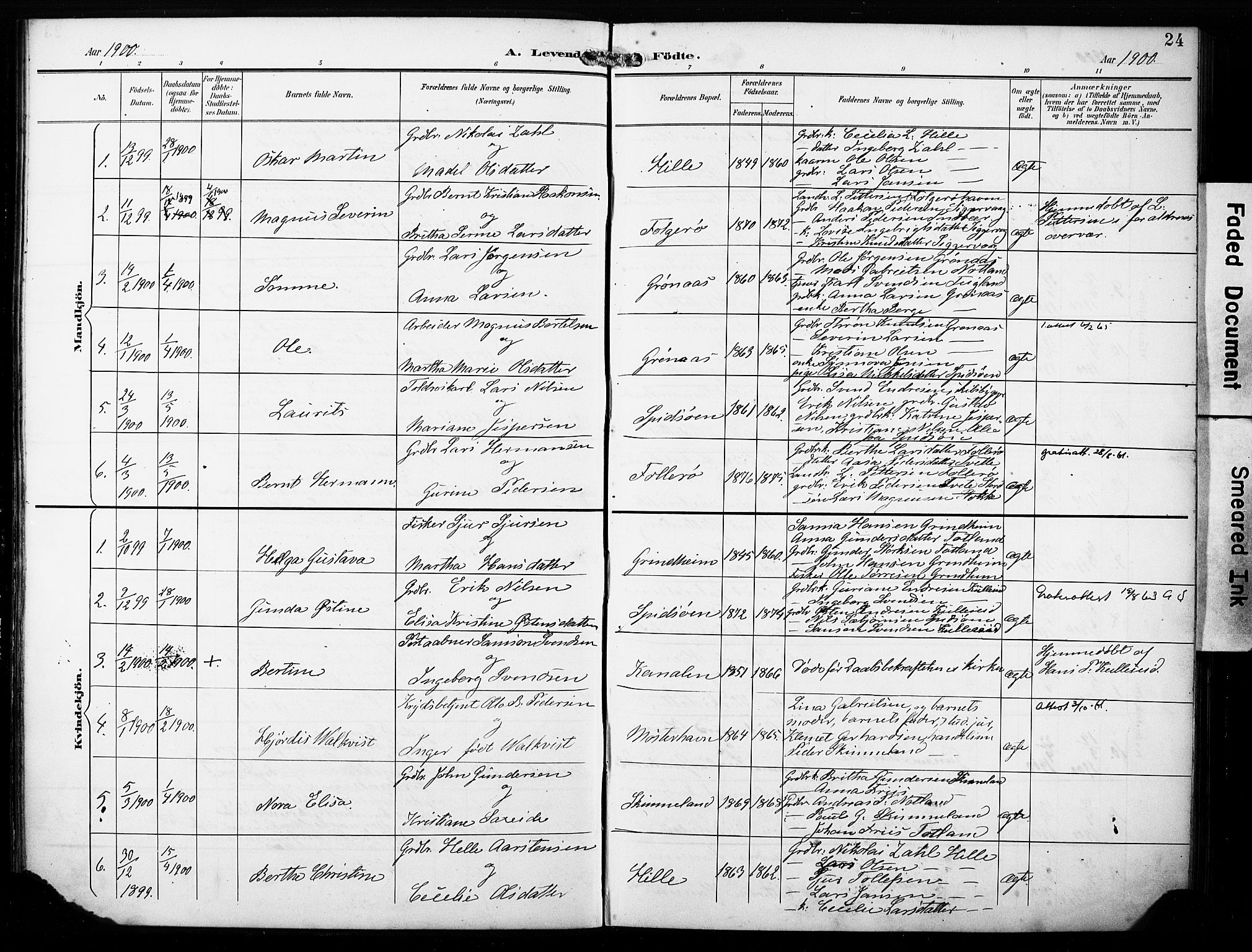 Finnås sokneprestembete, SAB/A-99925/H/Ha/Haa/Haab/L0002: Parish register (official) no. B 2, 1895-1906, p. 24
