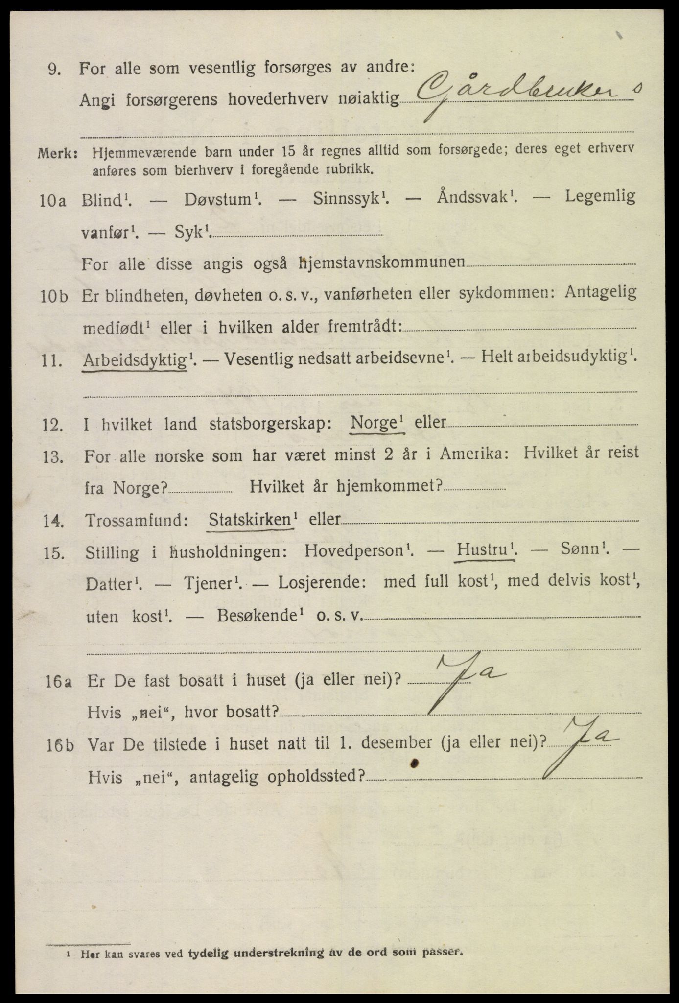SAK, 1920 census for Landvik, 1920, p. 3457