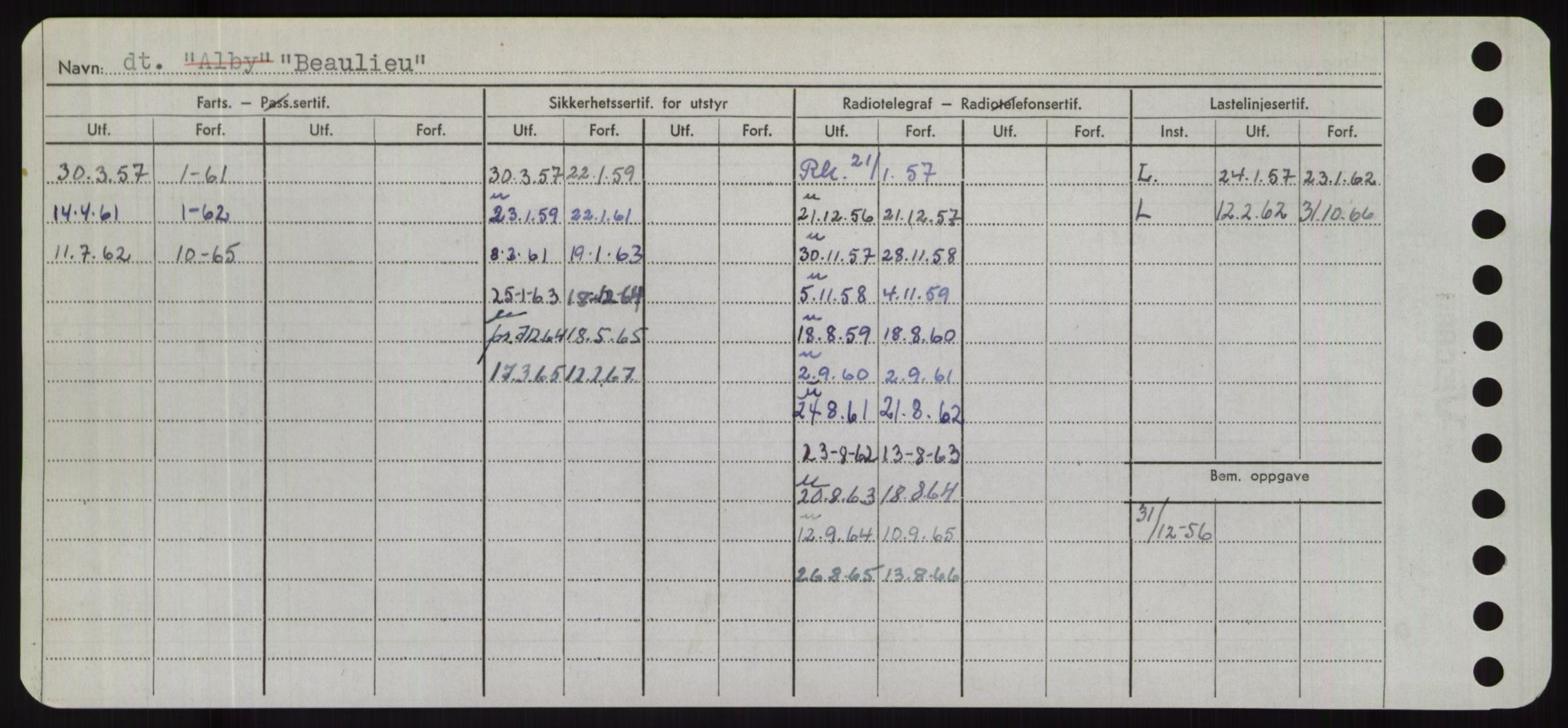 Sjøfartsdirektoratet med forløpere, Skipsmålingen, AV/RA-S-1627/H/Hd/L0003: Fartøy, B-Bev, p. 442