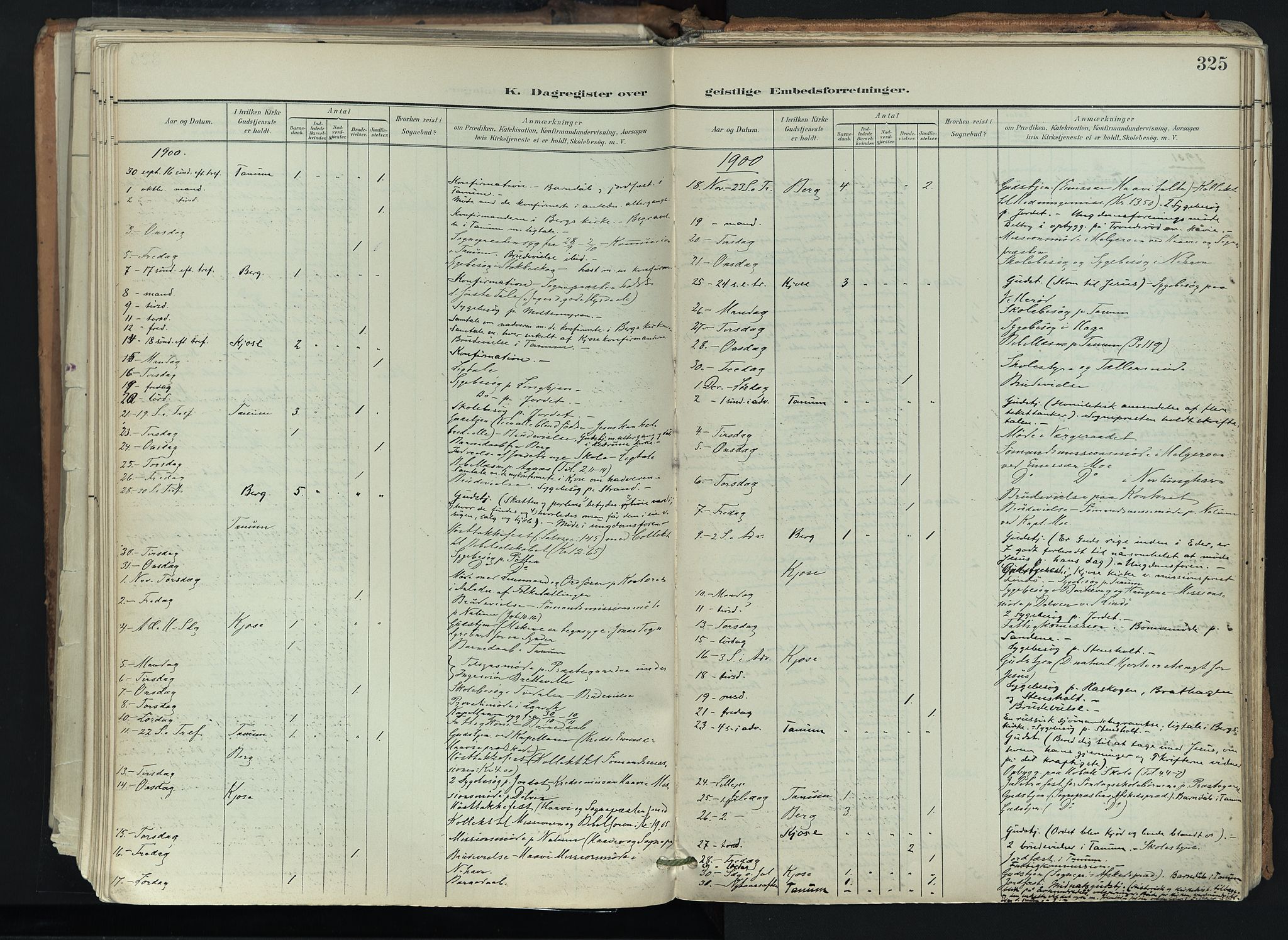 Brunlanes kirkebøker, AV/SAKO-A-342/F/Fc/L0003: Parish register (official) no. III 3, 1900-1922, p. 325