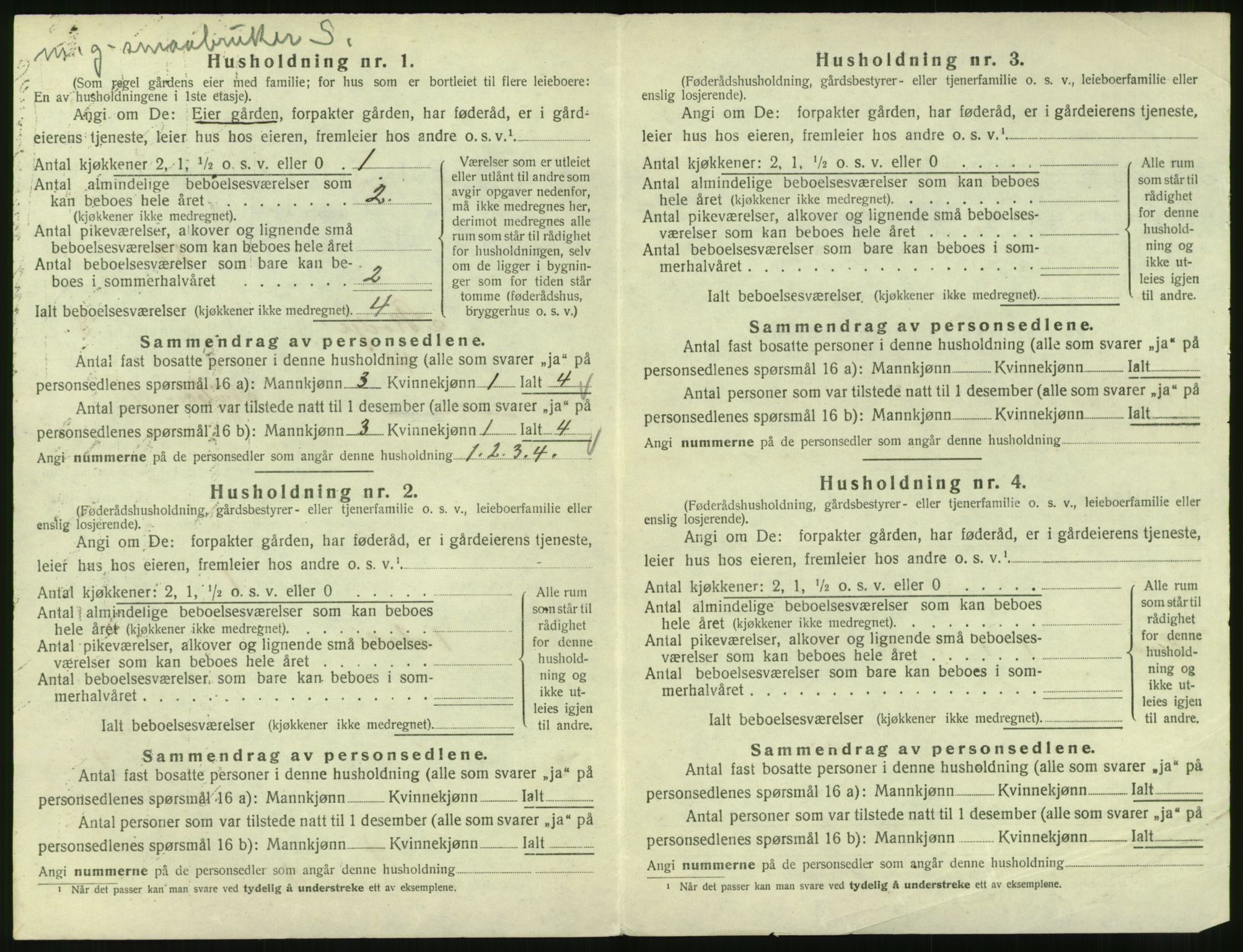 SAT, 1920 census for Skodje, 1920, p. 604