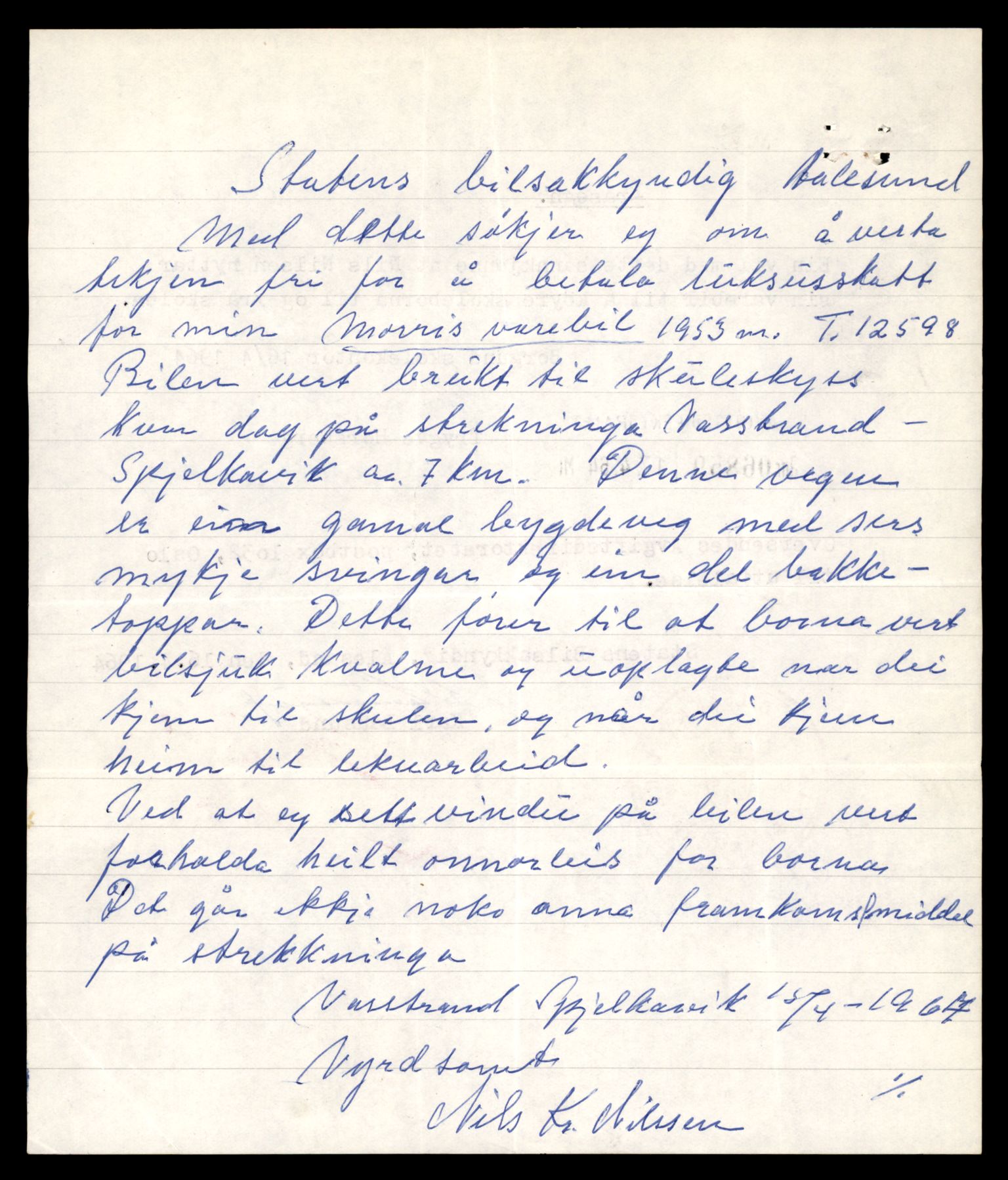 Møre og Romsdal vegkontor - Ålesund trafikkstasjon, AV/SAT-A-4099/F/Fe/L0034: Registreringskort for kjøretøy T 12500 - T 12652, 1927-1998, p. 1915