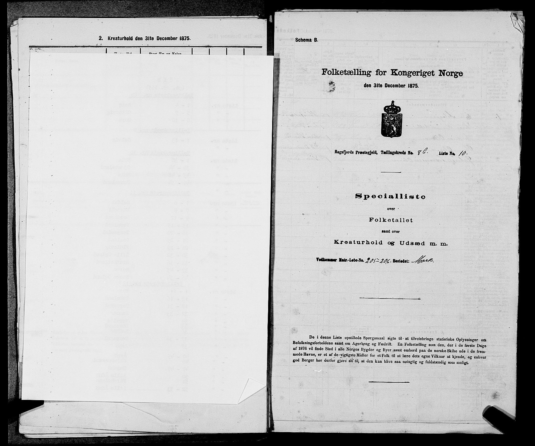 SAST, 1875 census for 1128P Høgsfjord, 1875, p. 736