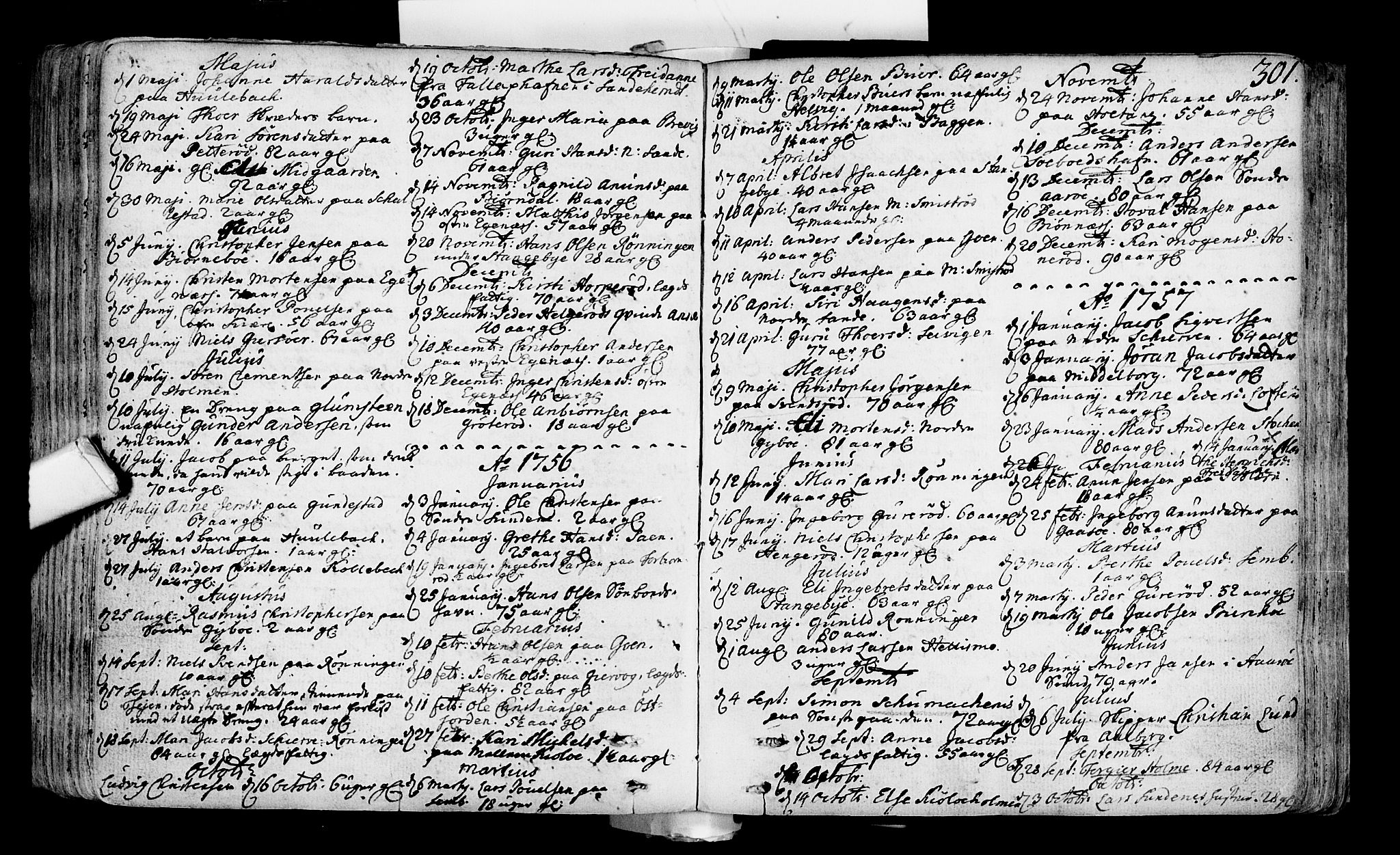 Nøtterøy kirkebøker, SAKO/A-354/F/Fa/L0002: Parish register (official) no. I 2, 1738-1790, p. 301