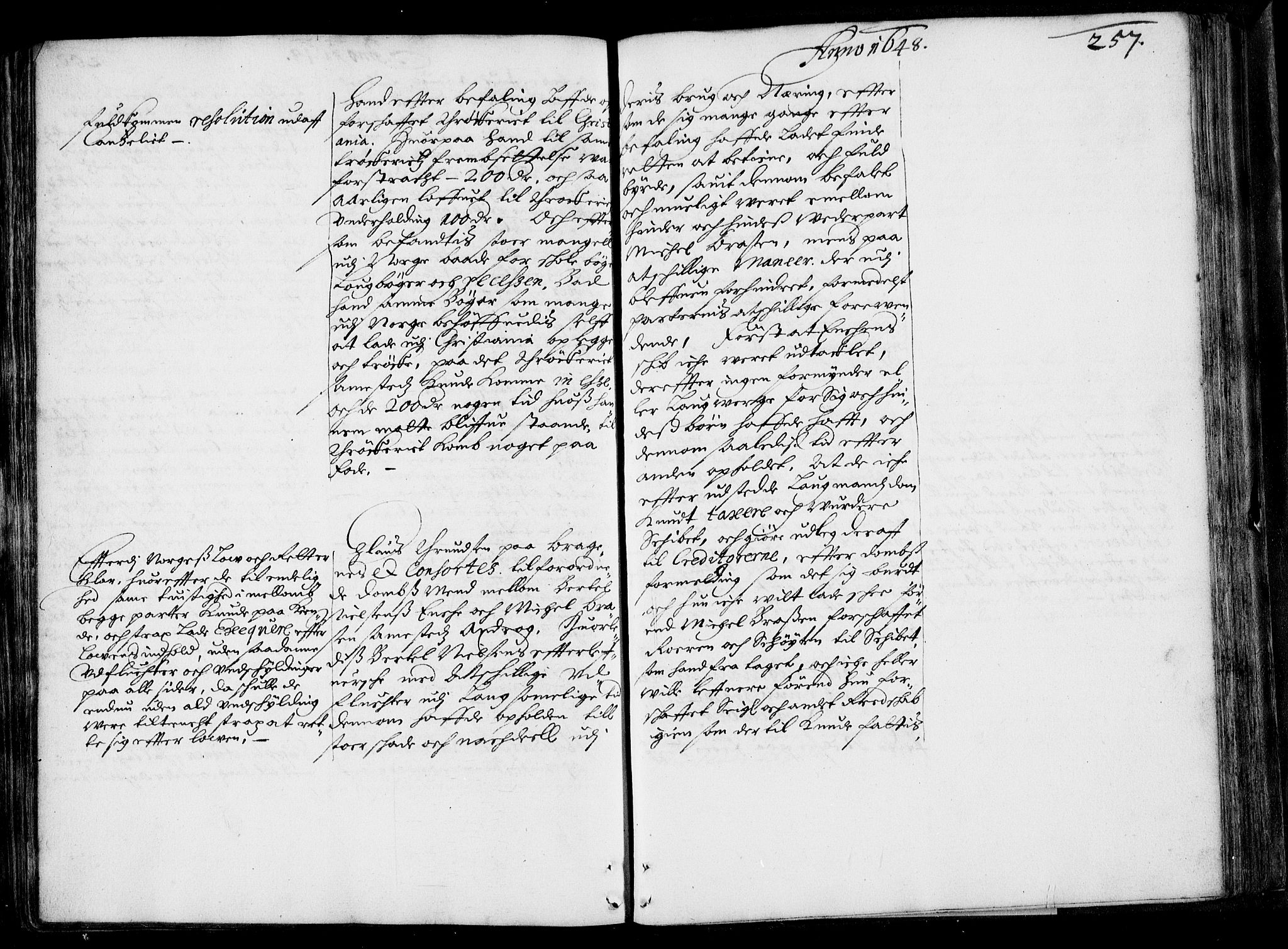 Stattholderembetet 1572-1771, RA/EA-2870/Ac/L0001: Supplikasjons- og resolusjonsprotokoll, 1642-1650, p. 256b-257a