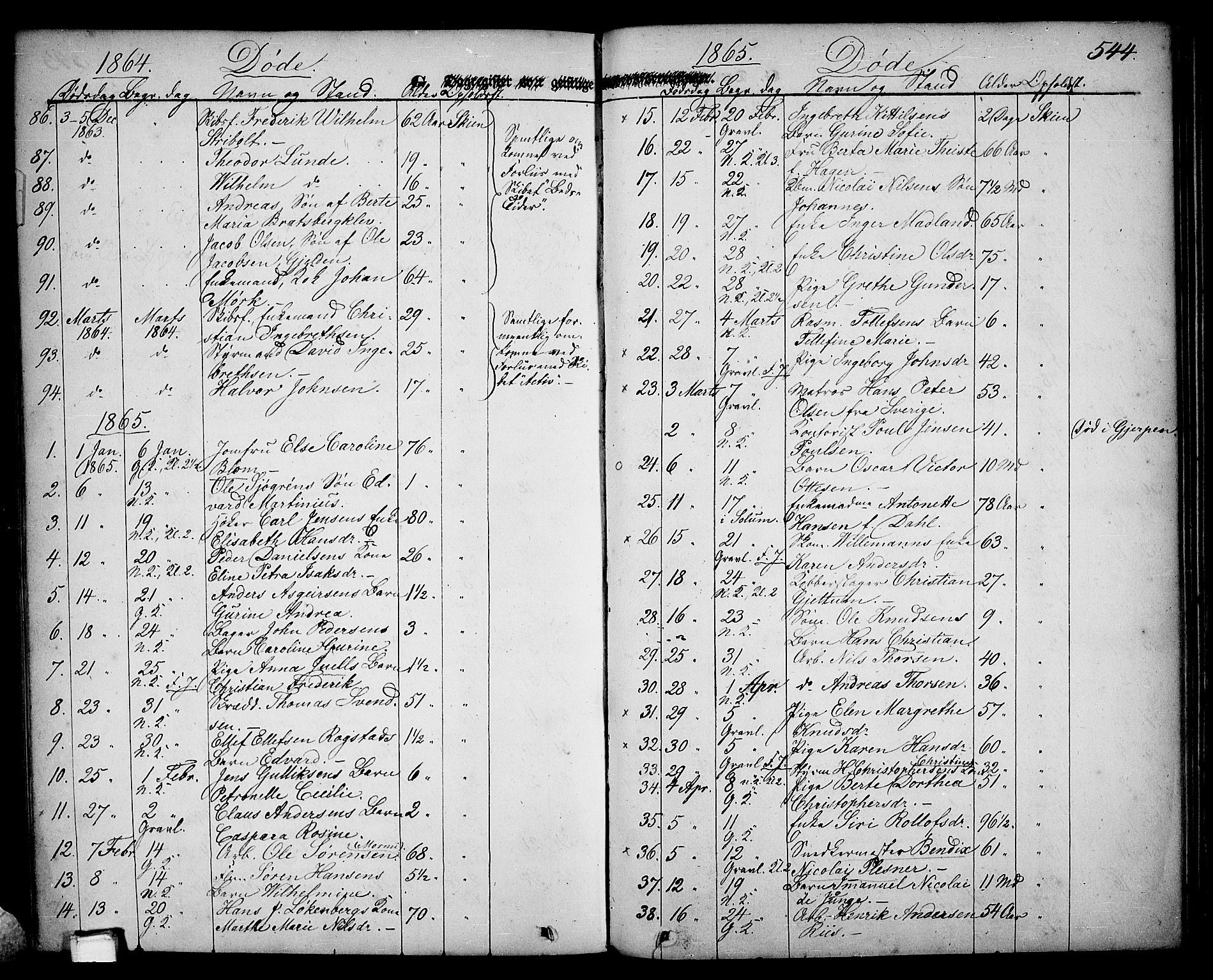 Skien kirkebøker, SAKO/A-302/G/Ga/L0004: Parish register (copy) no. 4, 1843-1867, p. 544