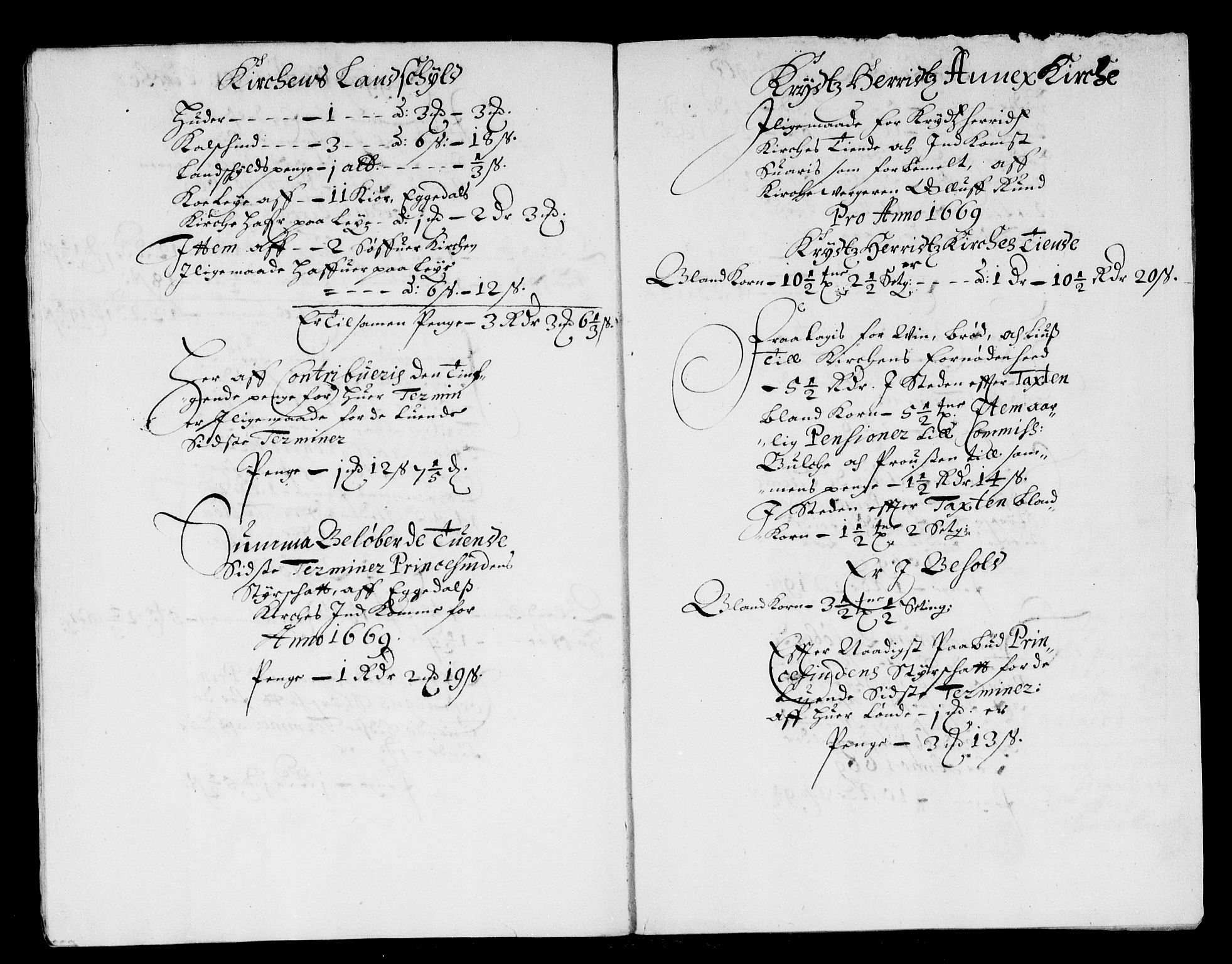 Rentekammeret inntil 1814, Reviderte regnskaper, Stiftamtstueregnskaper, Landkommissariatet på Akershus og Akershus stiftamt, AV/RA-EA-5869/R/Rb/L0066: Akershus stiftamt, 1668-1669
