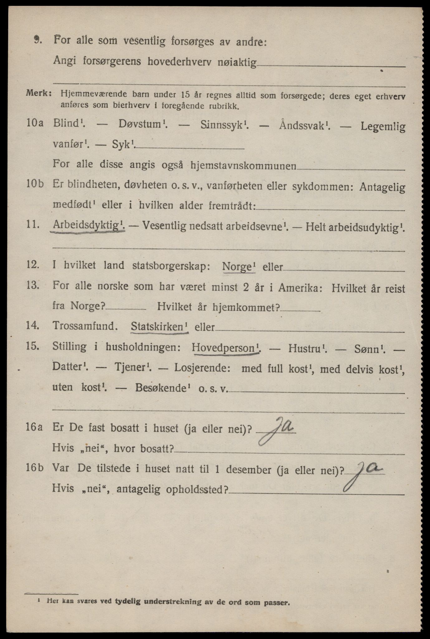 SAKO, 1920 census for Kviteseid, 1920, p. 3020