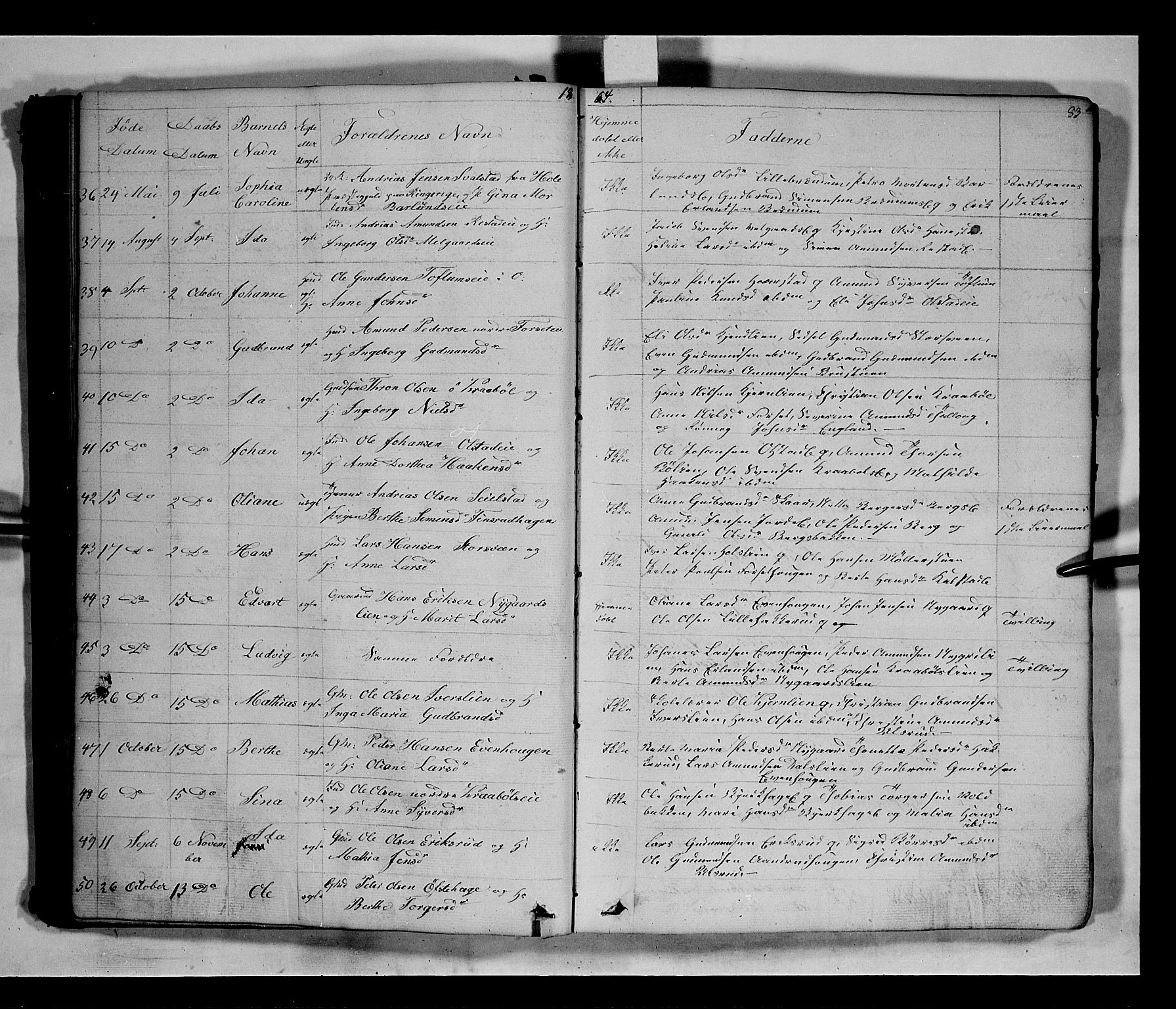 Gausdal prestekontor, SAH/PREST-090/H/Ha/Hab/L0005: Parish register (copy) no. 5, 1846-1867, p. 83