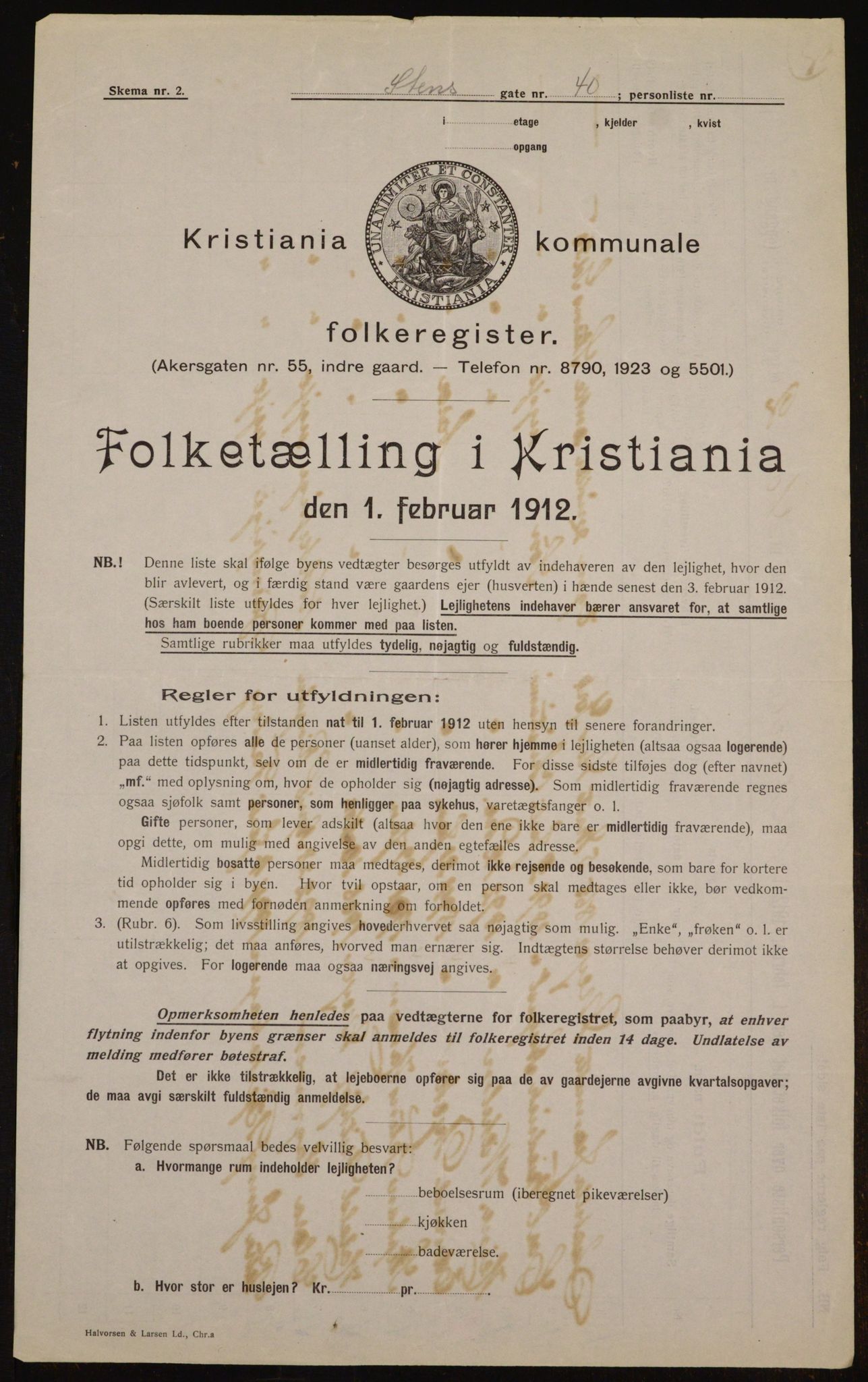 OBA, Municipal Census 1912 for Kristiania, 1912, p. 102364