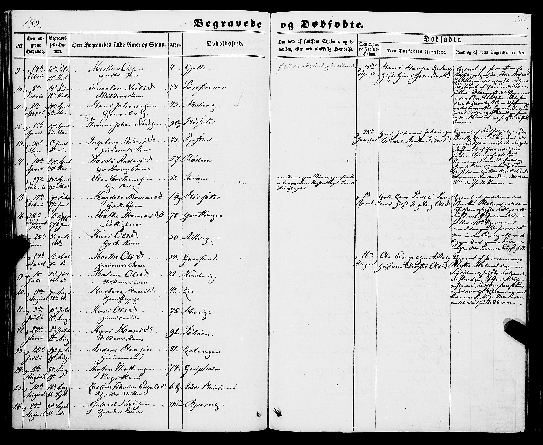 Os sokneprestembete, AV/SAB-A-99929: Parish register (official) no. A 17, 1860-1873, p. 263