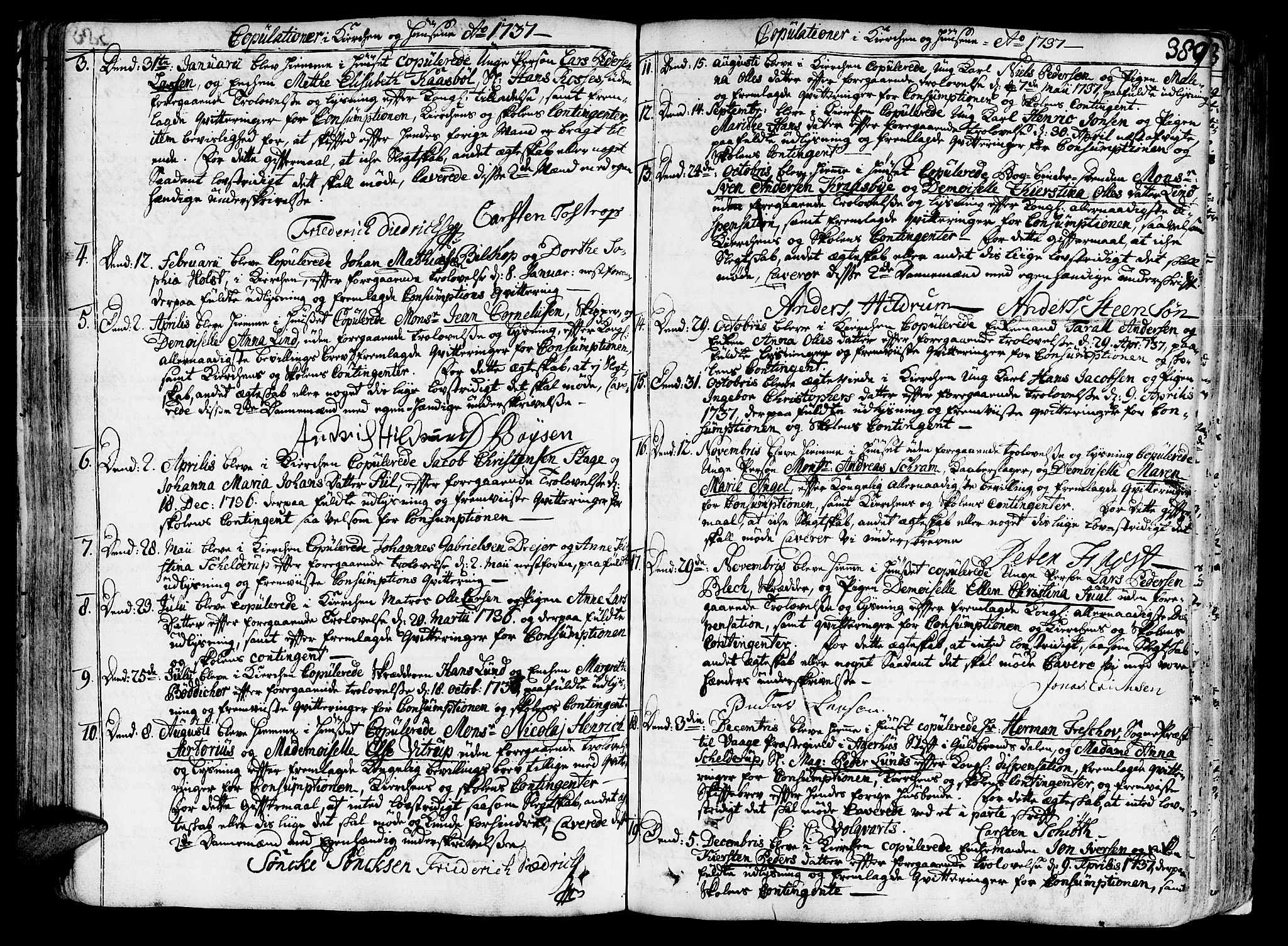 Ministerialprotokoller, klokkerbøker og fødselsregistre - Sør-Trøndelag, SAT/A-1456/602/L0103: Parish register (official) no. 602A01, 1732-1774, p. 389