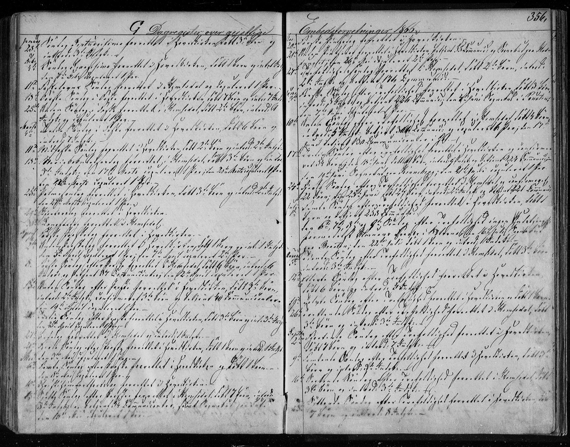 Gol kirkebøker, AV/SAKO-A-226/F/Fa/L0003: Parish register (official) no. I 3, 1863-1875, p. 356