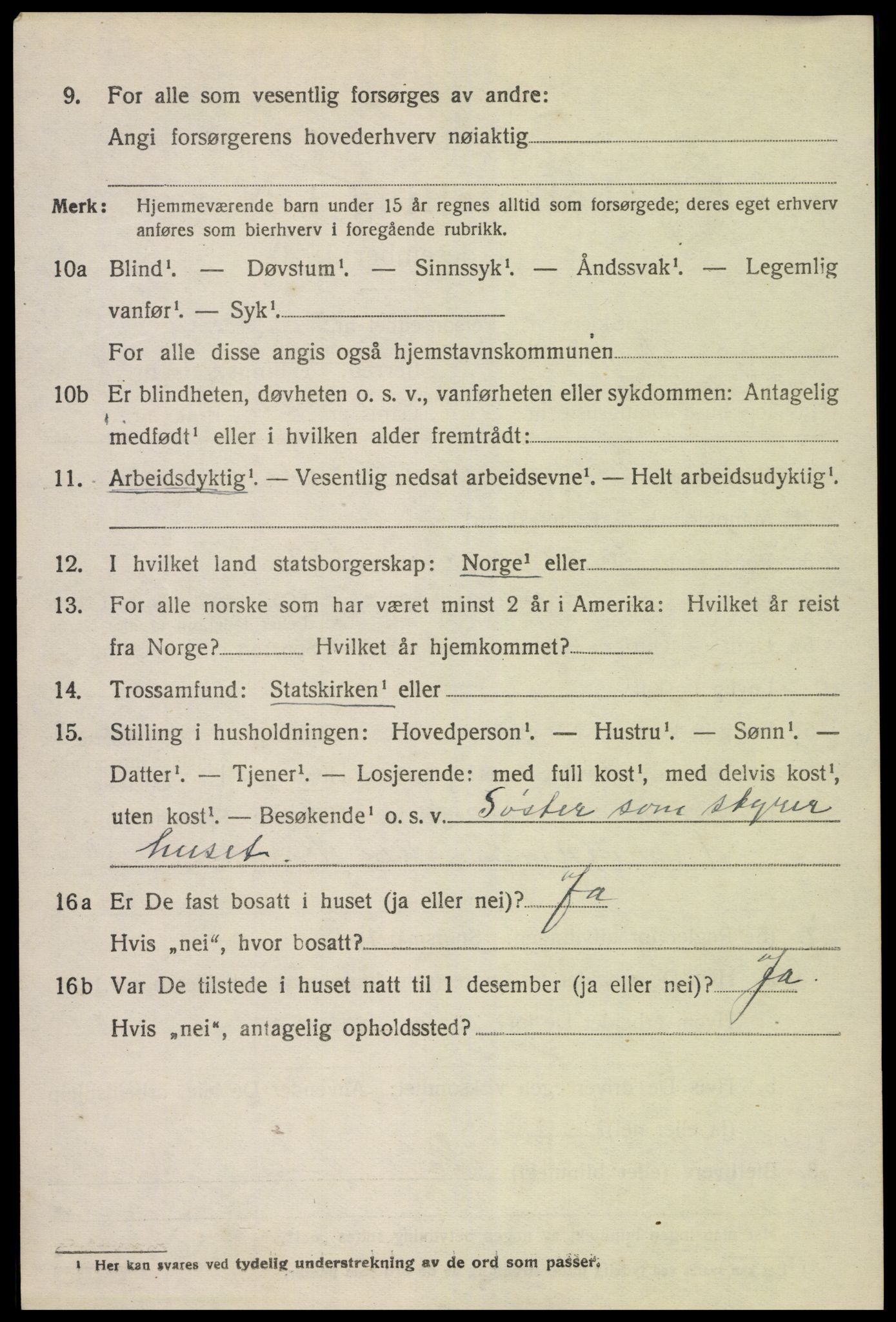 SAK, 1920 census for Dypvåg, 1920, p. 6202