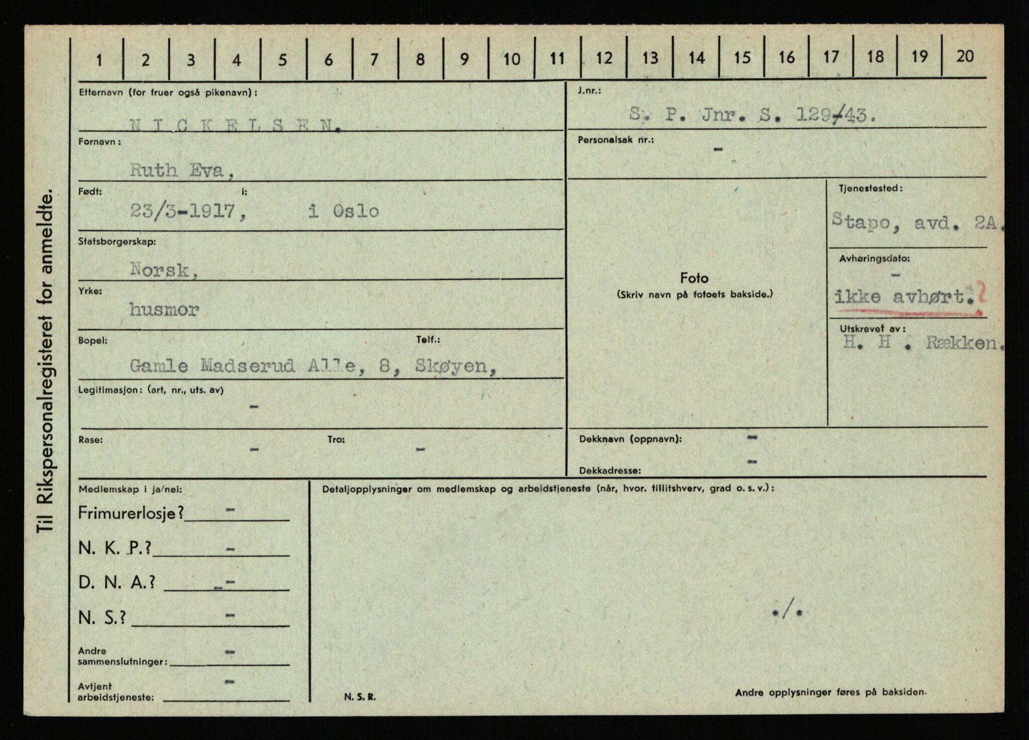 Statspolitiet - Hovedkontoret / Osloavdelingen, AV/RA-S-1329/C/Ca/L0011: Molberg - Nøstvold, 1943-1945, p. 2239