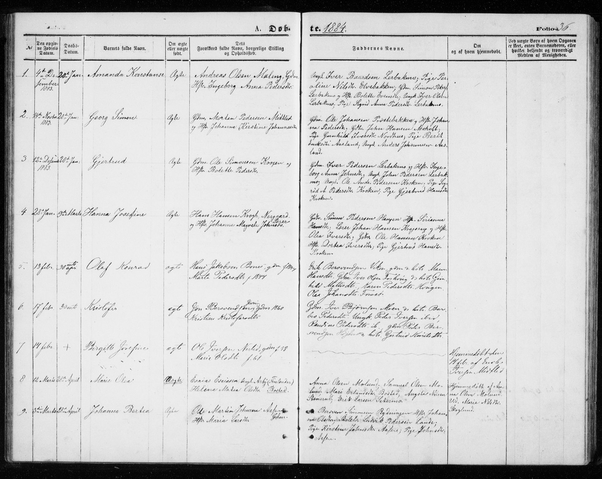 Målselv sokneprestembete, AV/SATØ-S-1311/G/Ga/Gab/L0007klokker: Parish register (copy) no. 7, 1876-1895, p. 36