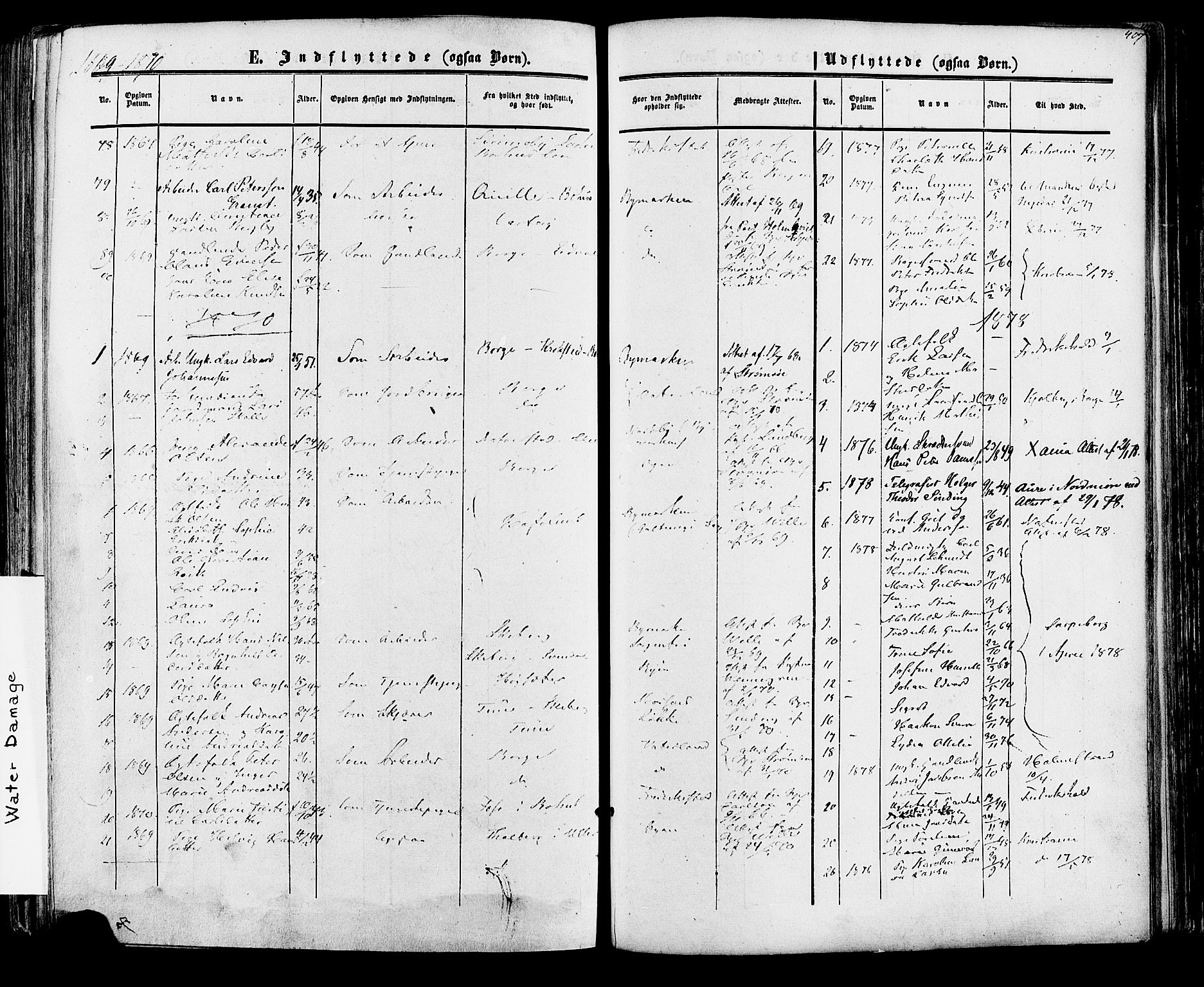 Fredrikstad prestekontor Kirkebøker, SAO/A-11082/F/Fa/L0006: Parish register (official) no. 6, 1857-1878, p. 407