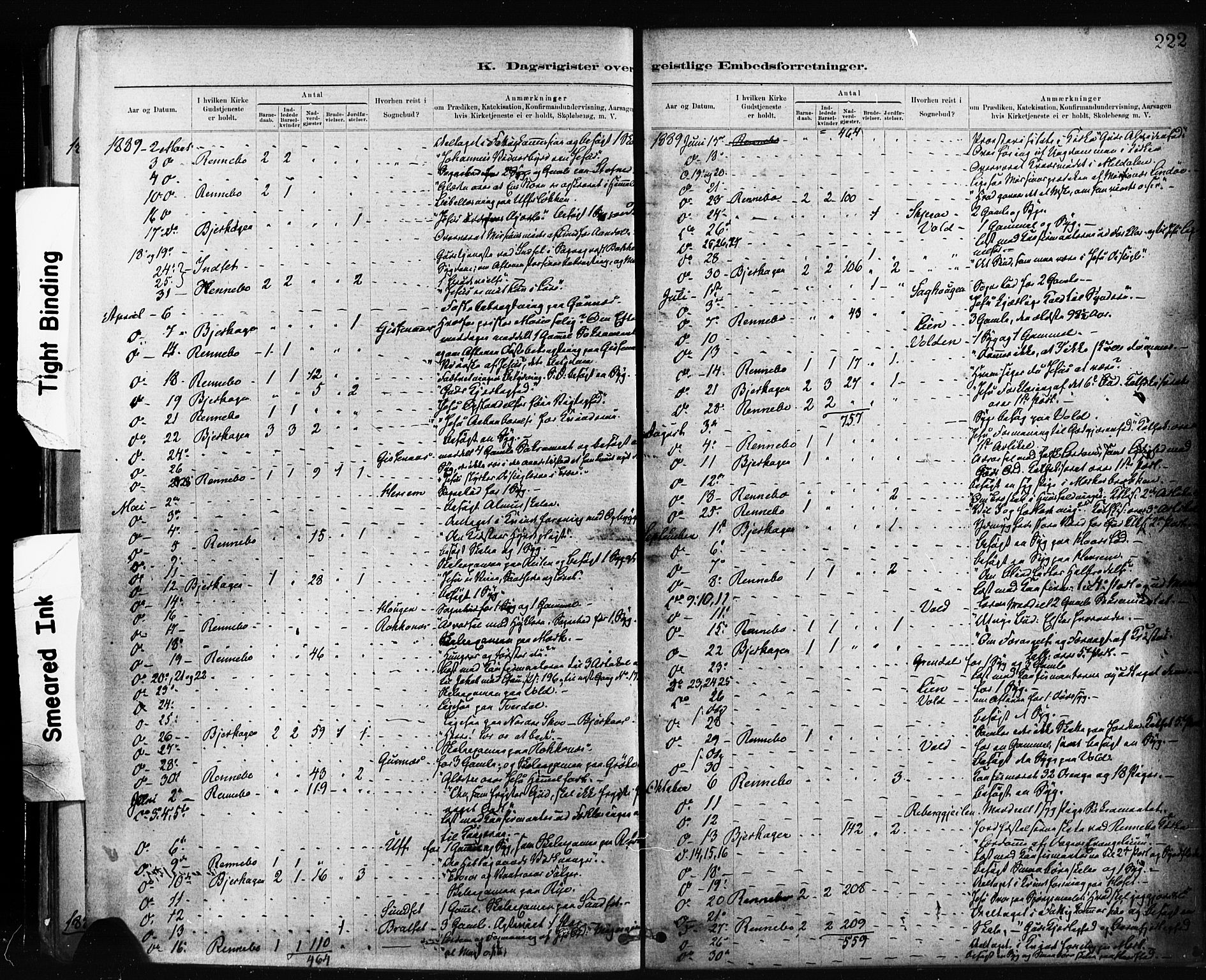 Ministerialprotokoller, klokkerbøker og fødselsregistre - Sør-Trøndelag, SAT/A-1456/674/L0871: Parish register (official) no. 674A03, 1880-1896, p. 222