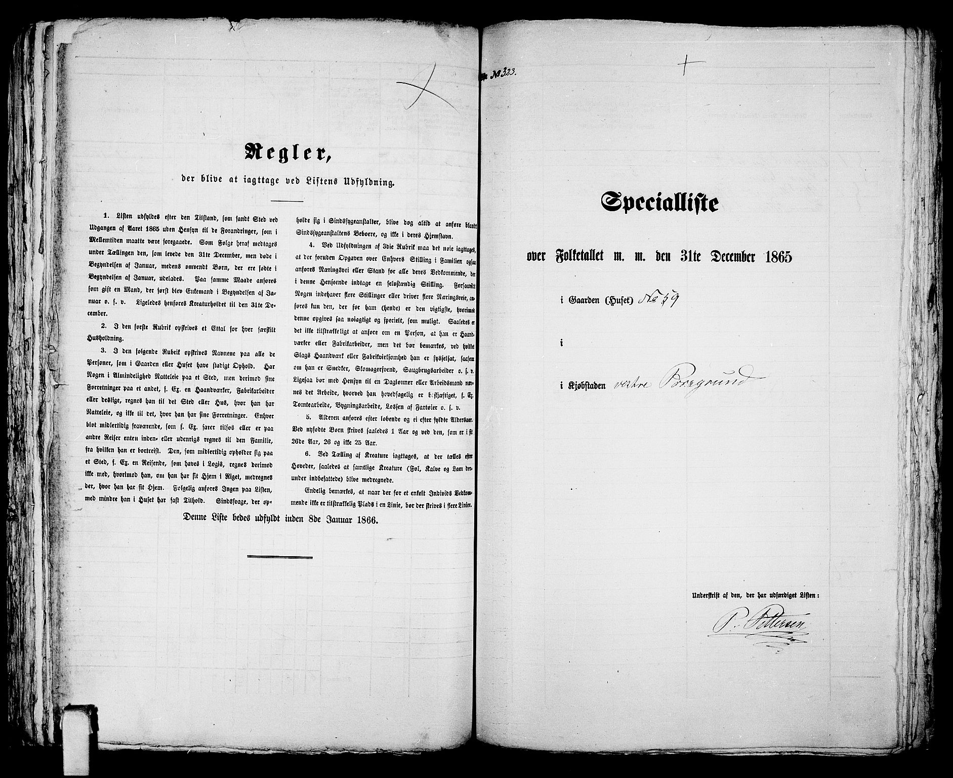 RA, 1865 census for Porsgrunn, 1865, p. 662