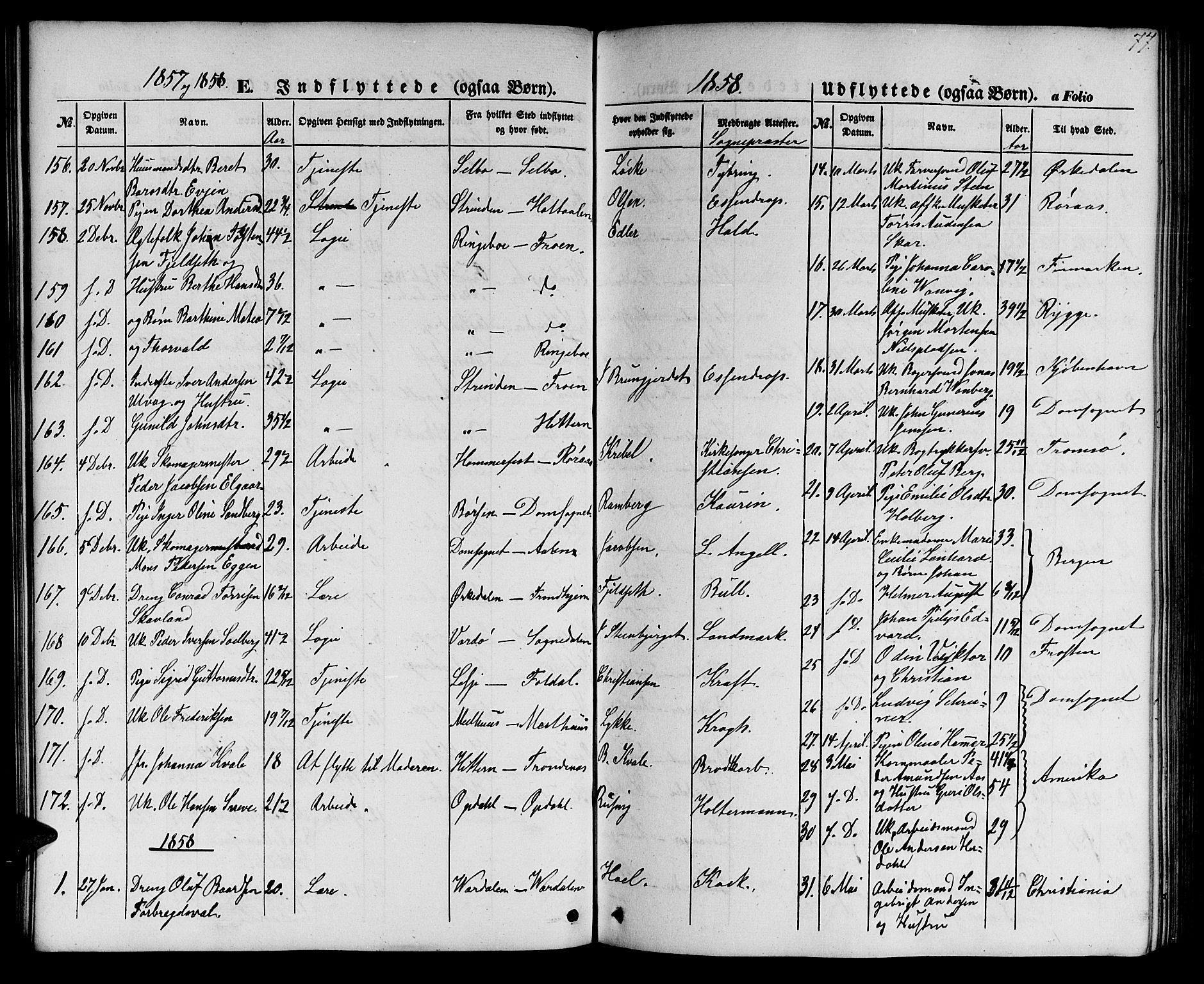 Ministerialprotokoller, klokkerbøker og fødselsregistre - Sør-Trøndelag, SAT/A-1456/602/L0113: Parish register (official) no. 602A11, 1849-1861, p. 77