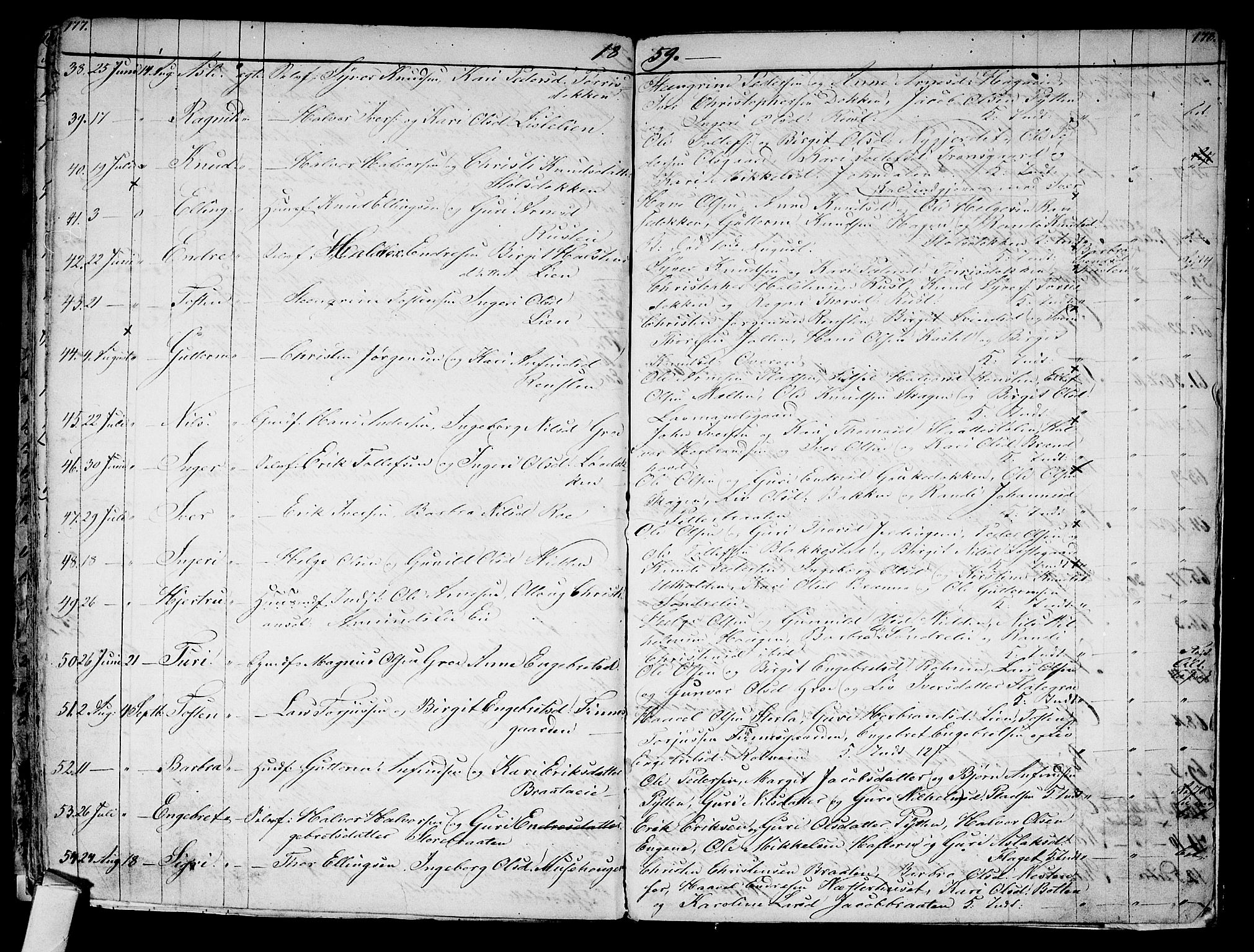 Gol kirkebøker, AV/SAKO-A-226/G/Ga/L0001: Parish register (copy) no. I 1, 1841-1860, p. 177-178