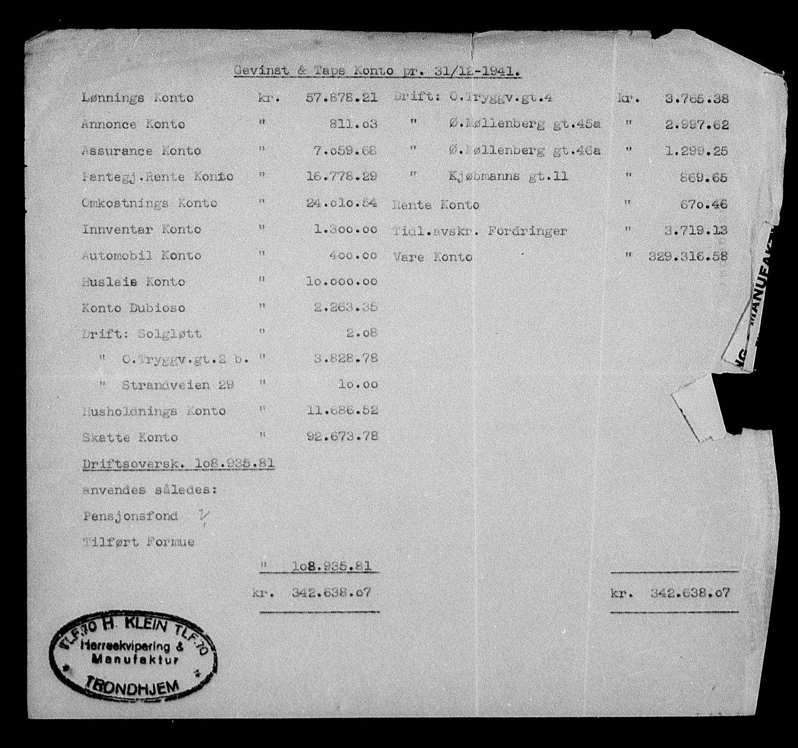 Justisdepartementet, Tilbakeføringskontoret for inndratte formuer, AV/RA-S-1564/H/Hc/Hca/L0901: --, 1945-1947, p. 86