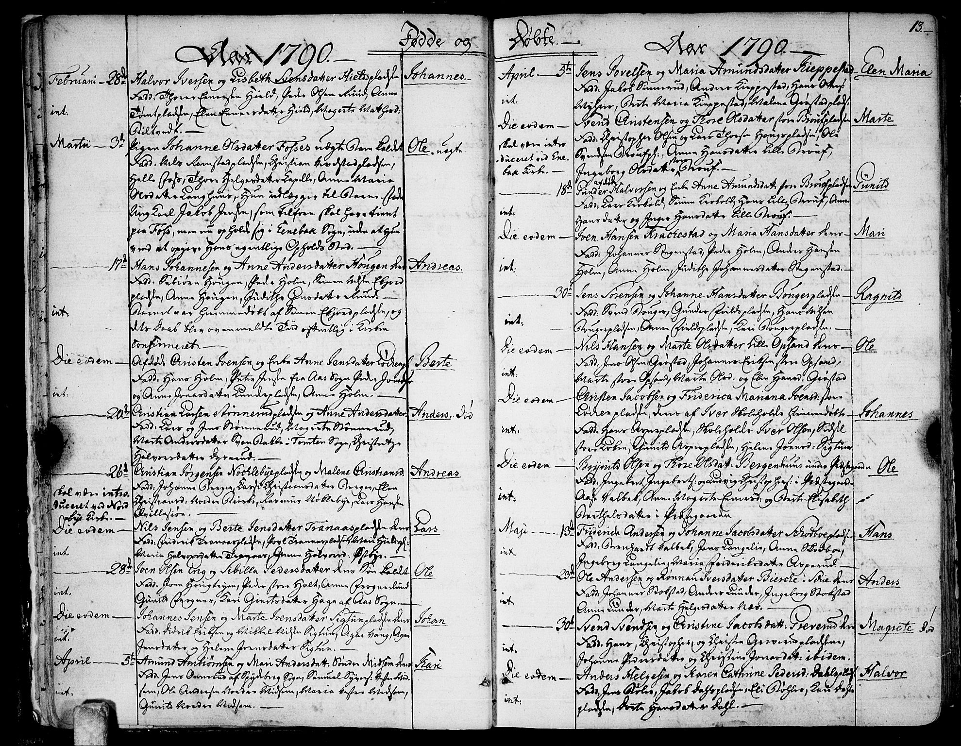 Kråkstad prestekontor Kirkebøker, SAO/A-10125a/F/Fa/L0002: Parish register (official) no. I 2, 1786-1814, p. 13