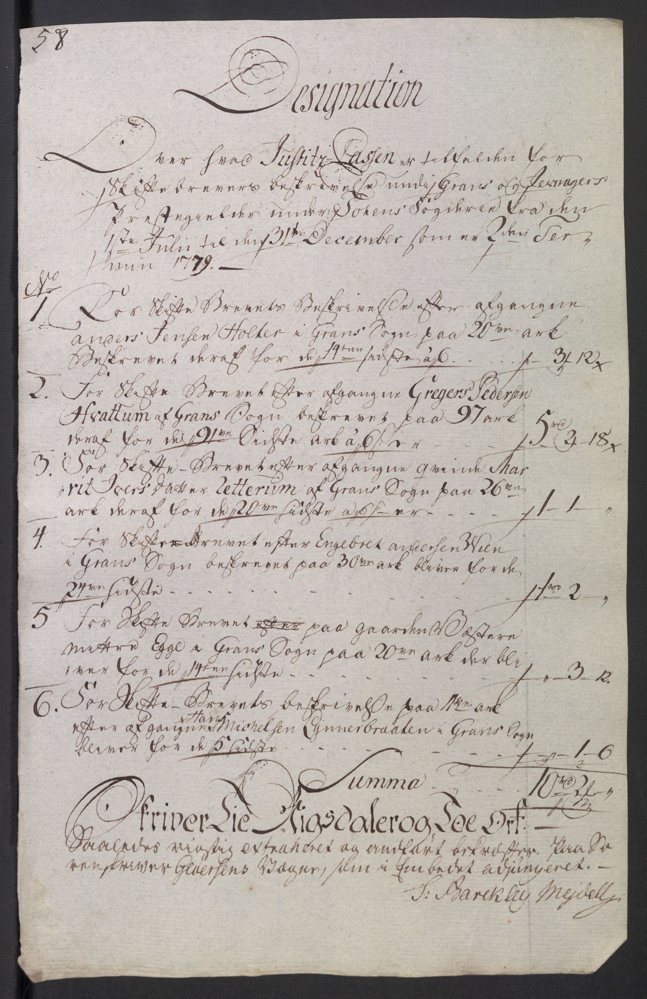 Rentekammeret inntil 1814, Reviderte regnskaper, Mindre regnskaper, AV/RA-EA-4068/Rb/L0014: Opplands amt, 1771-1779, p. 823