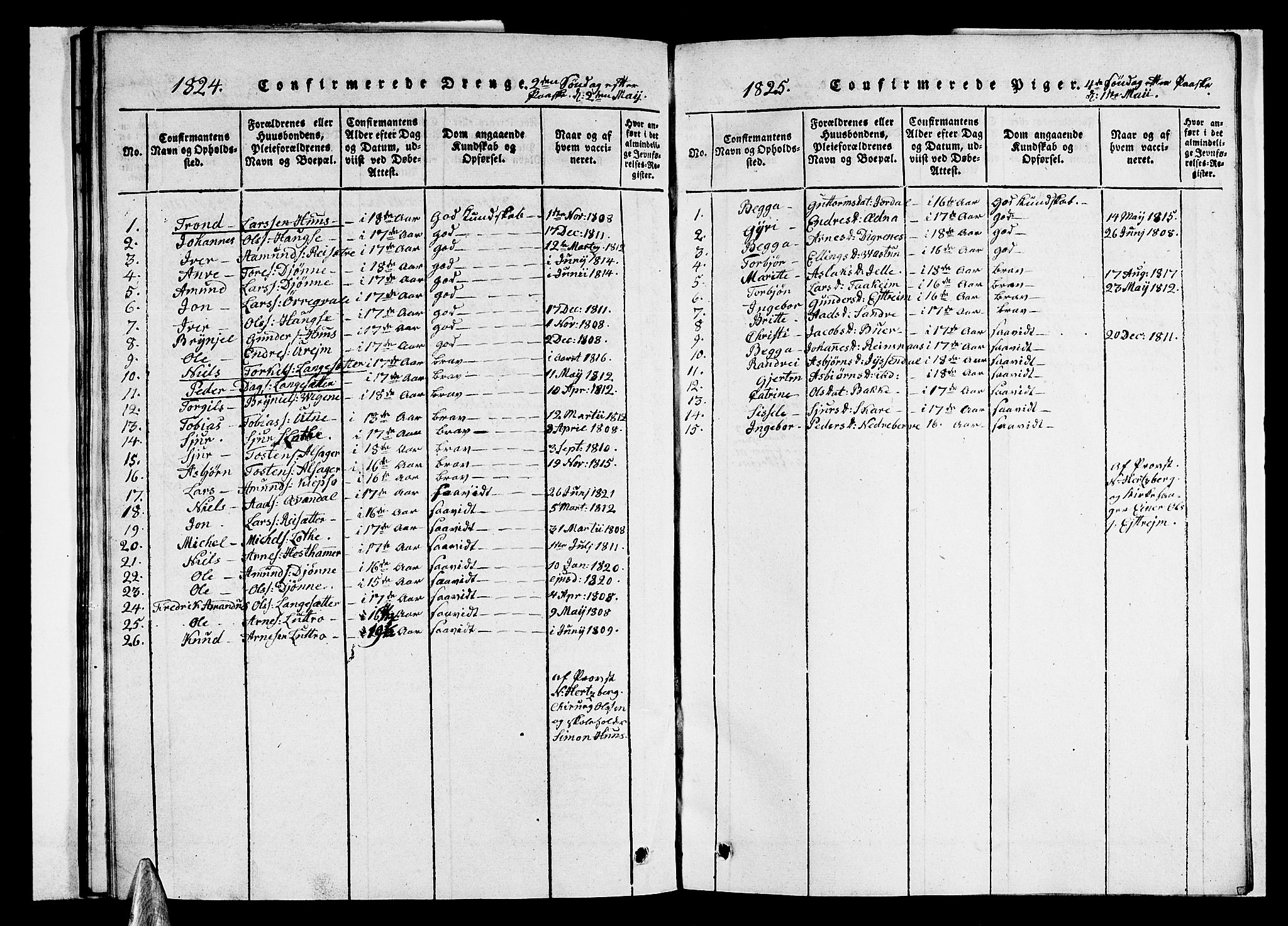 Ullensvang sokneprestembete, AV/SAB-A-78701/H/Haa: Parish register (official) no. A 9, 1819-1826