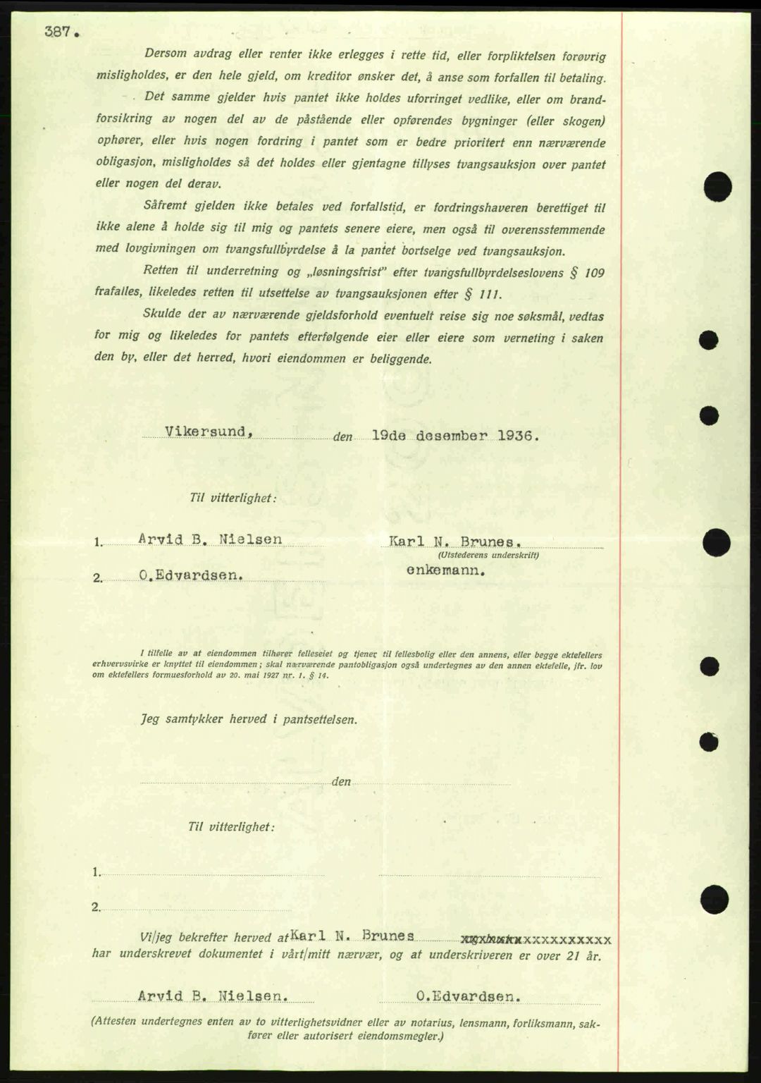 Eiker, Modum og Sigdal sorenskriveri, SAKO/A-123/G/Ga/Gab/L0034: Mortgage book no. A4, 1936-1937, Diary no: : 3083/1936