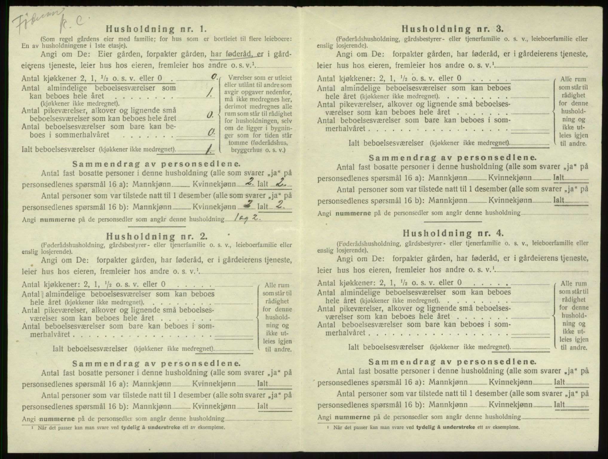 SAB, 1920 census for Førde, 1920, p. 580