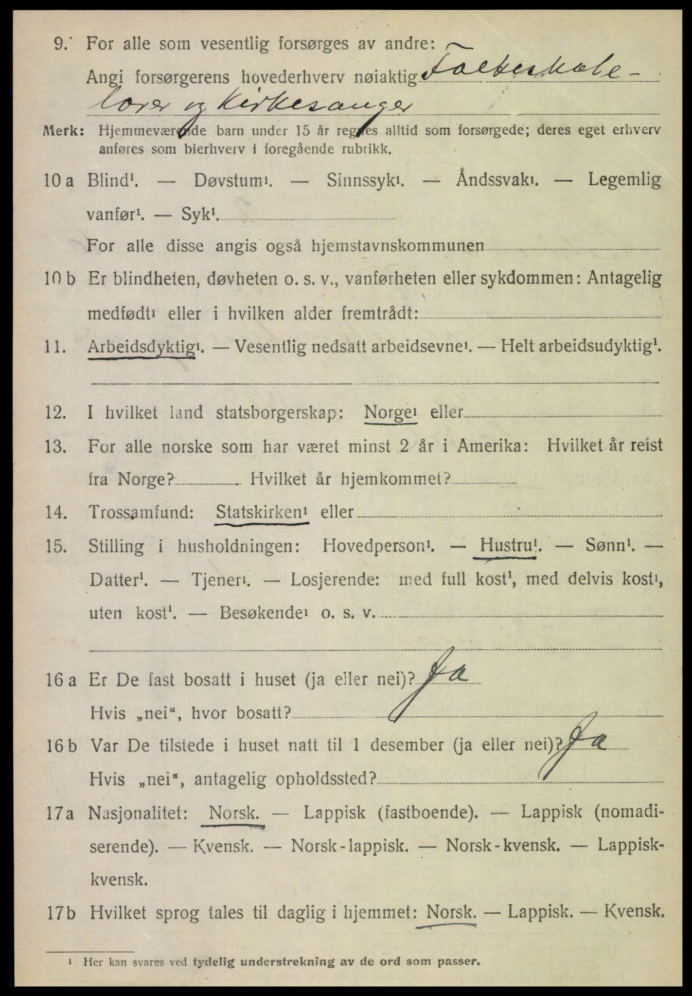 SAT, 1920 census for Gildeskål, 1920, p. 6131