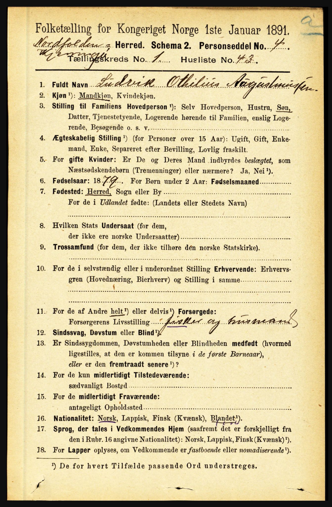 RA, 1891 census for 1846 Nordfold-Kjerringøy, 1891, p. 371